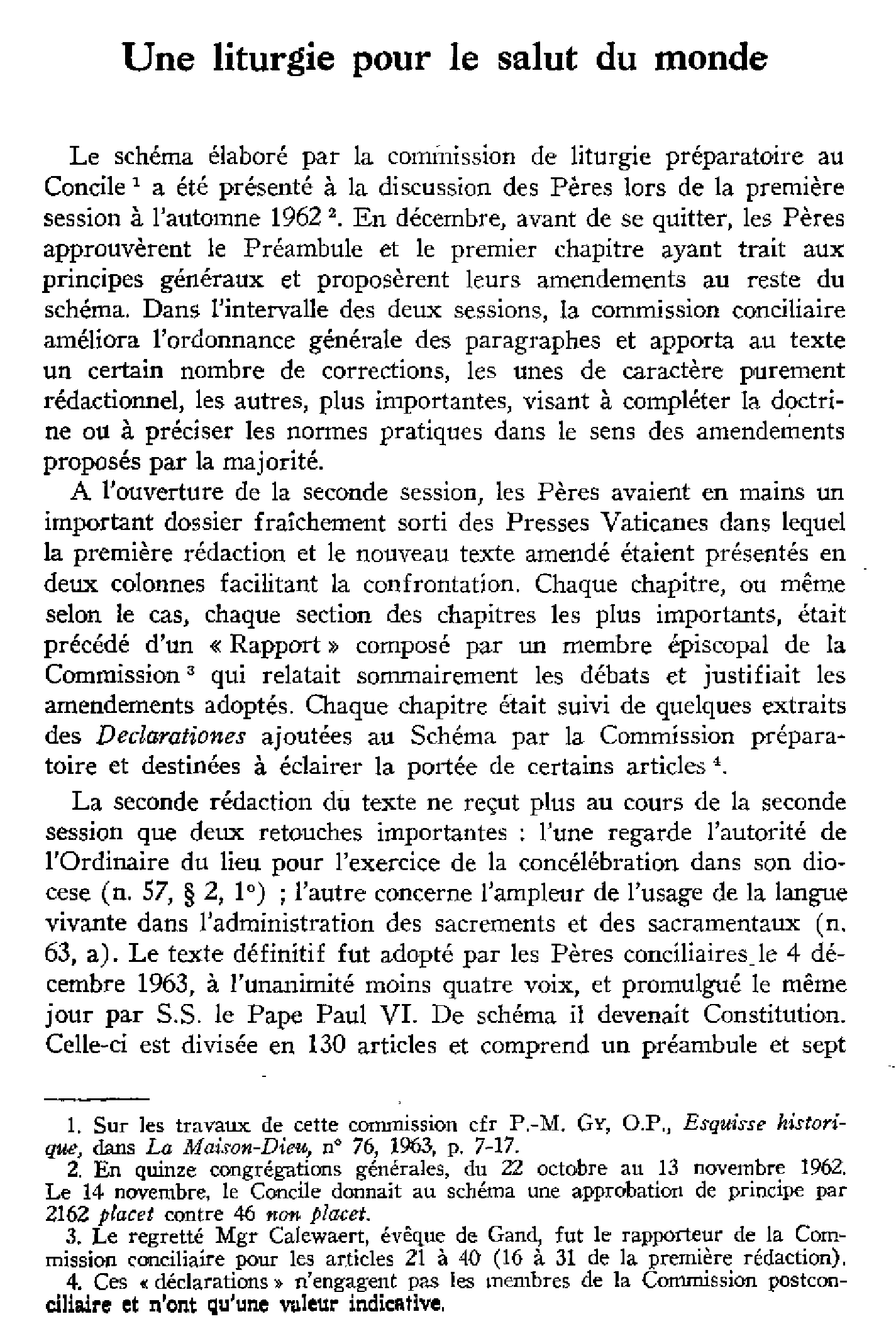 Une liturgie pour le salut du monde