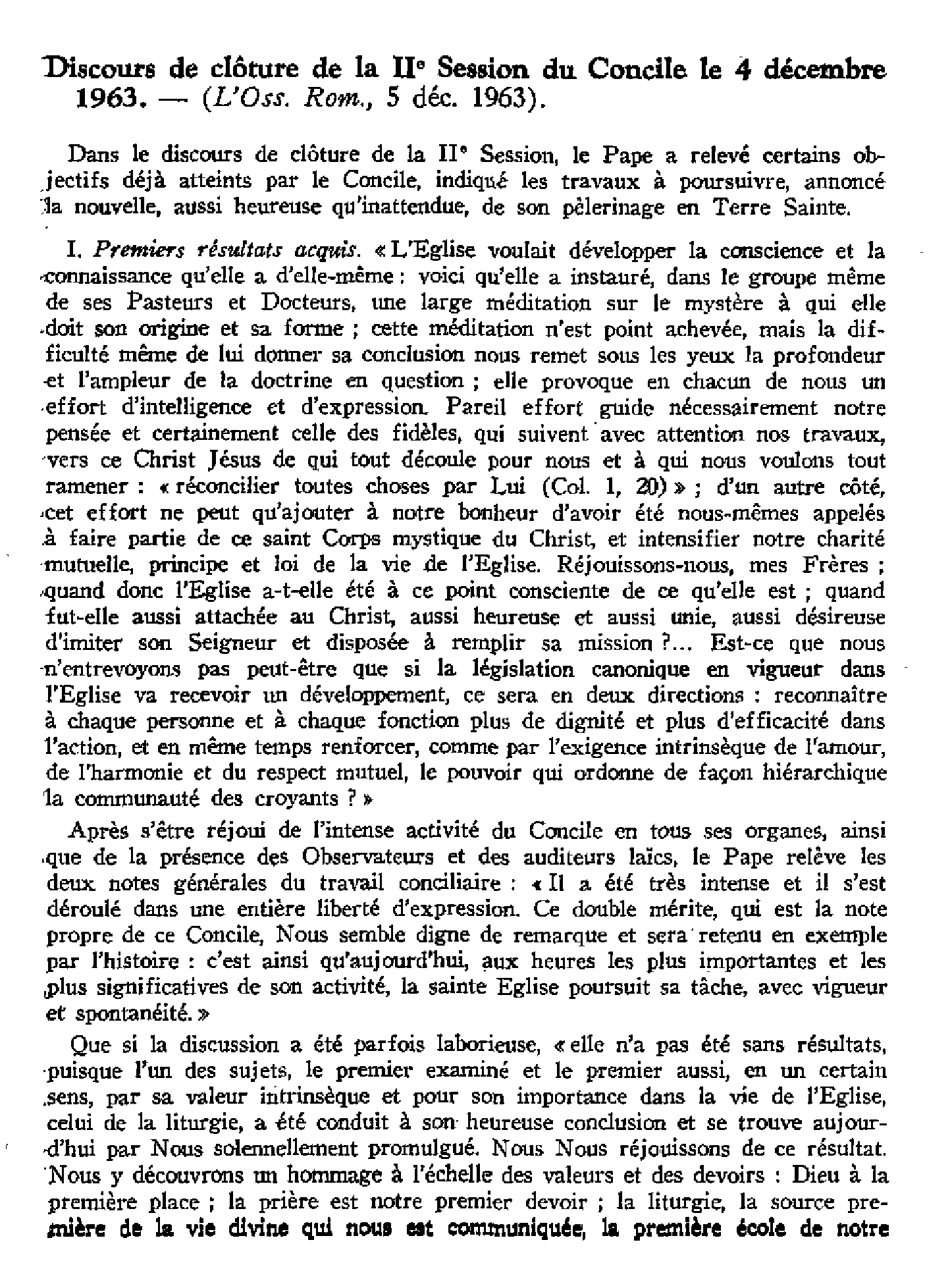 Le message de Noël (23 déc. 1963)