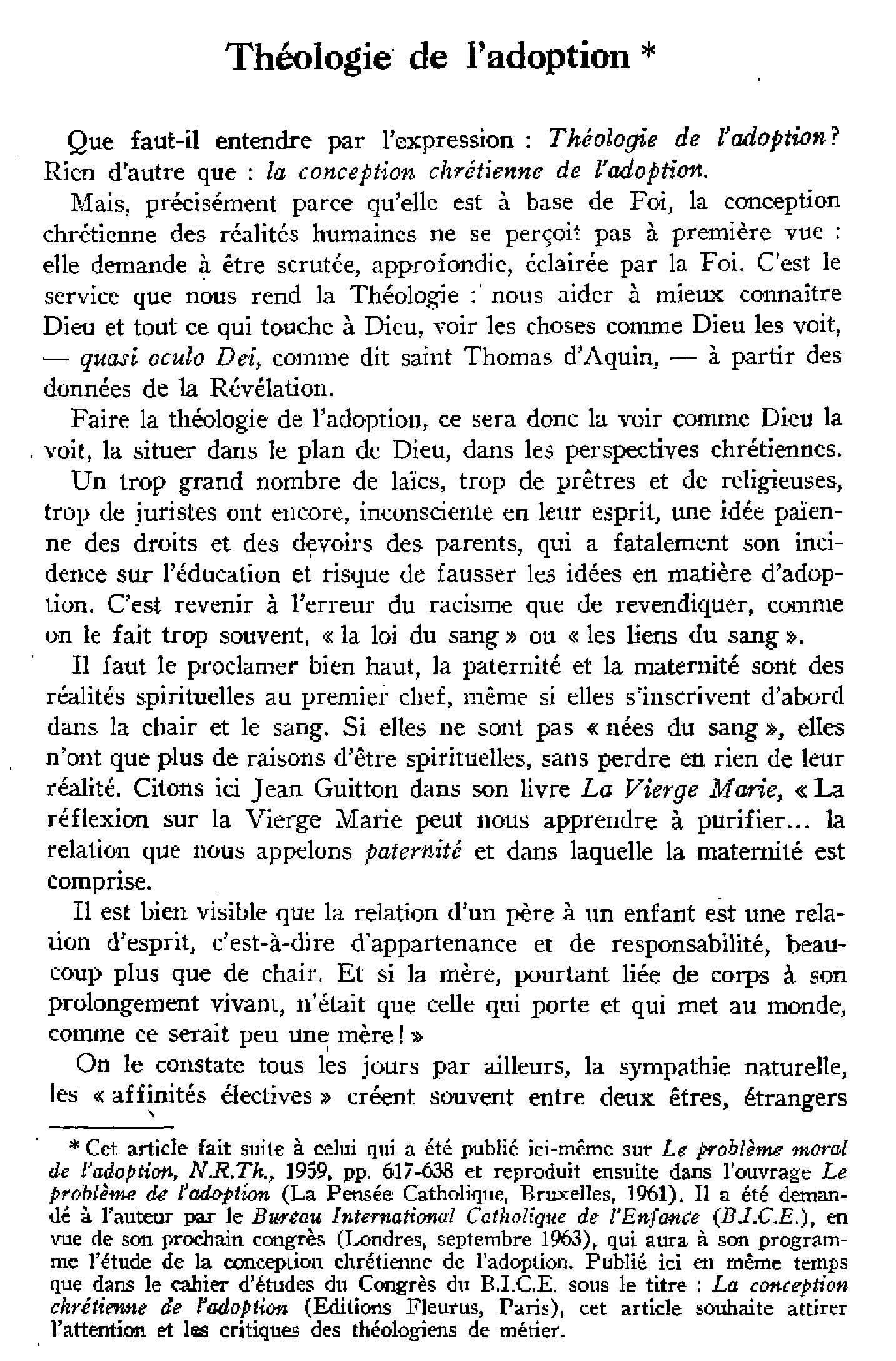 Théologie de l'adoption
