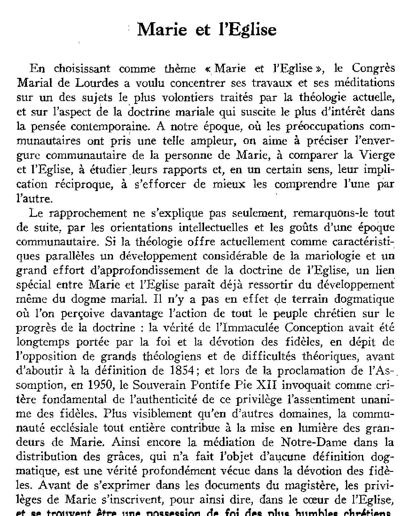 Marie et l'Église