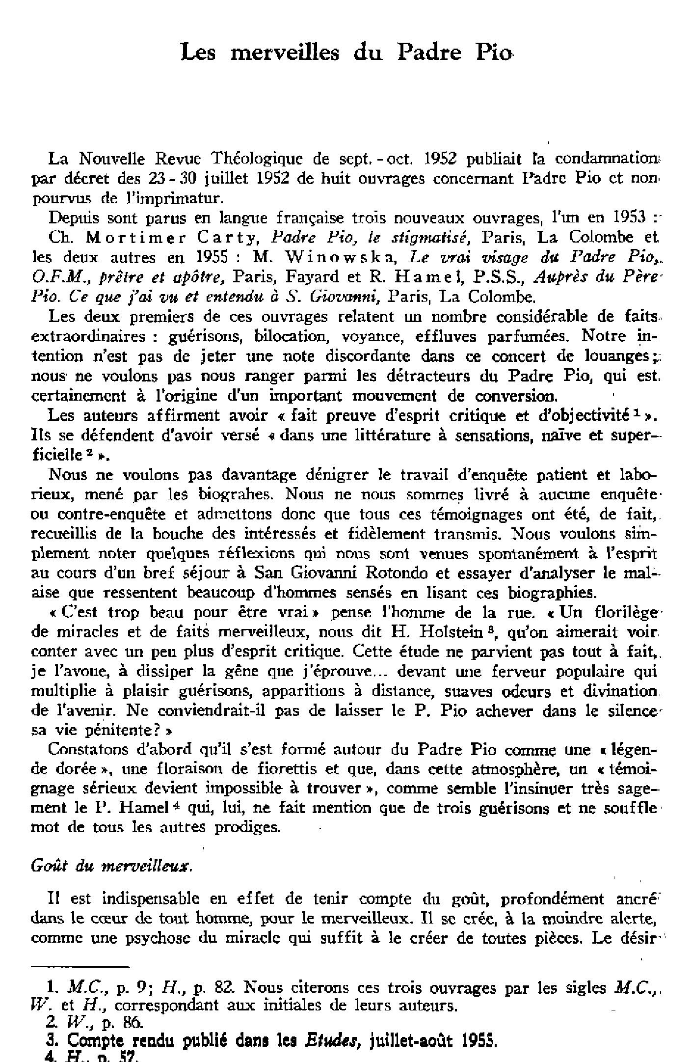 Les merveilles du Padre Pio