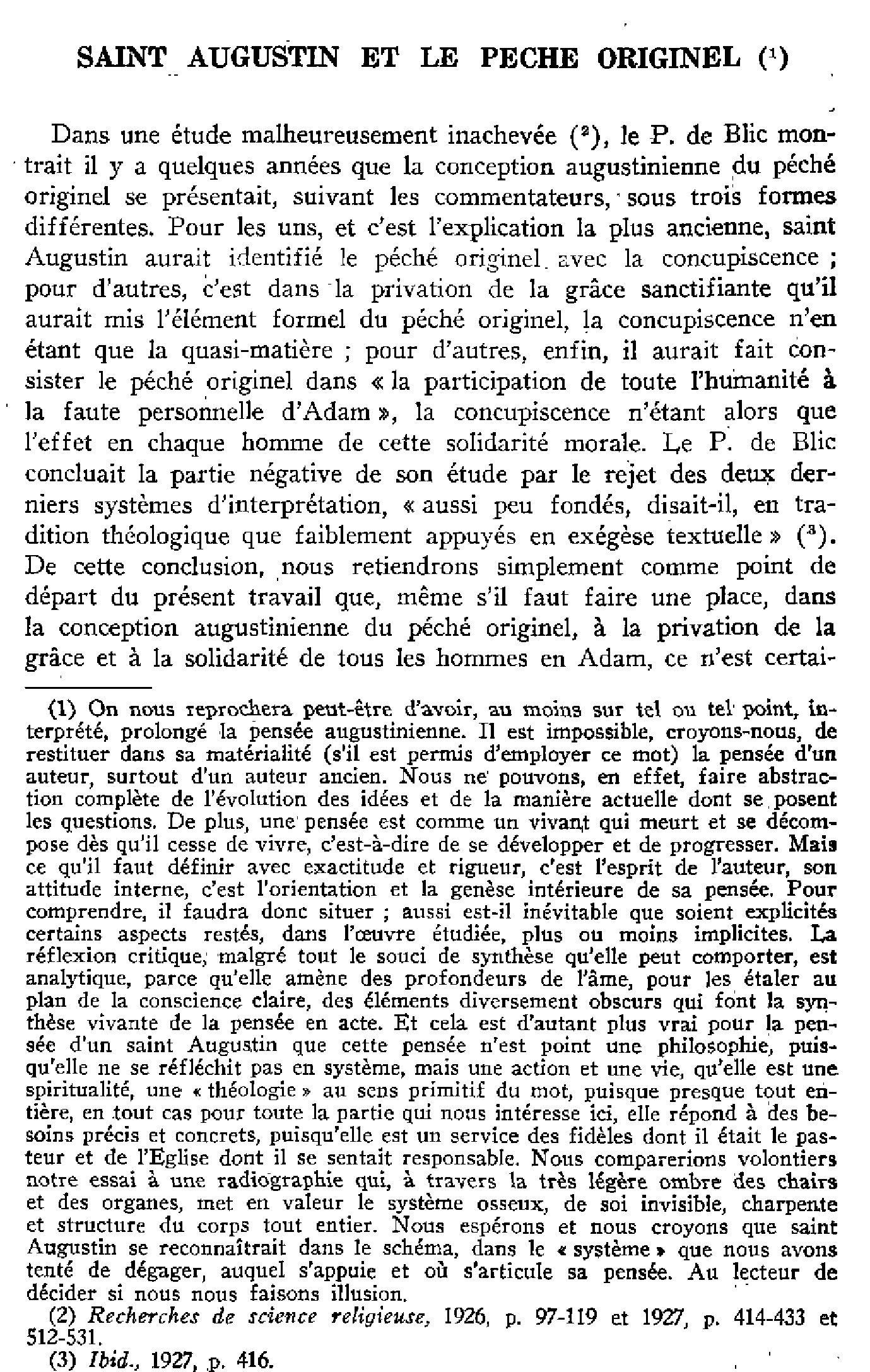 Saint Augustin et le péché originel