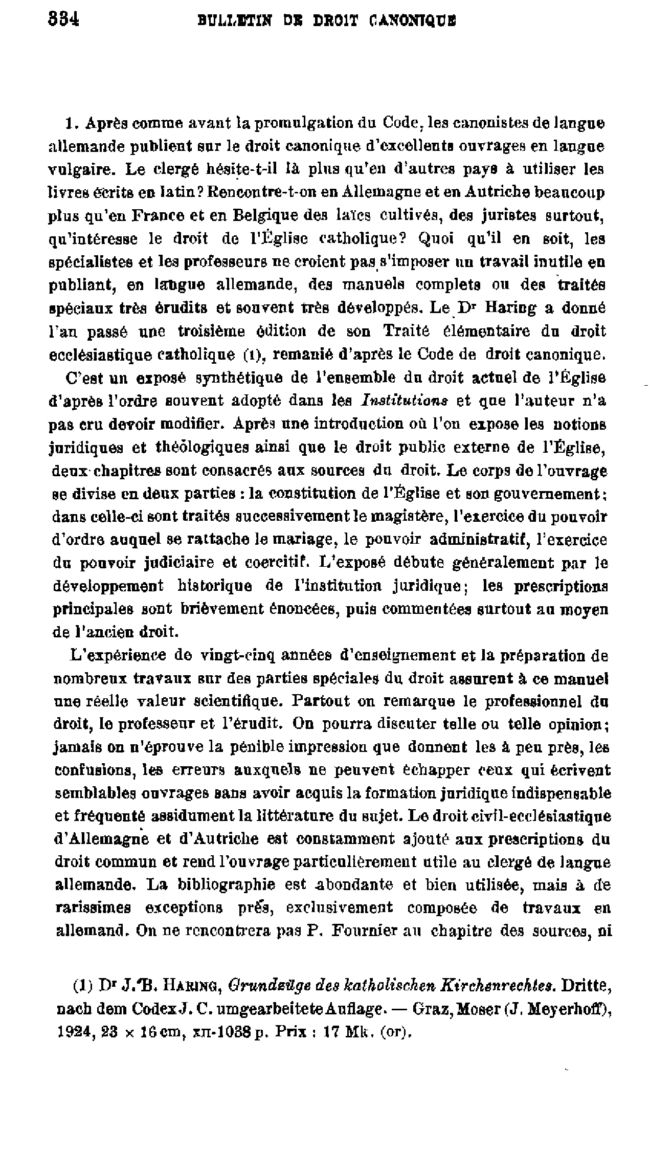 Bulletin de droit canonique (1)