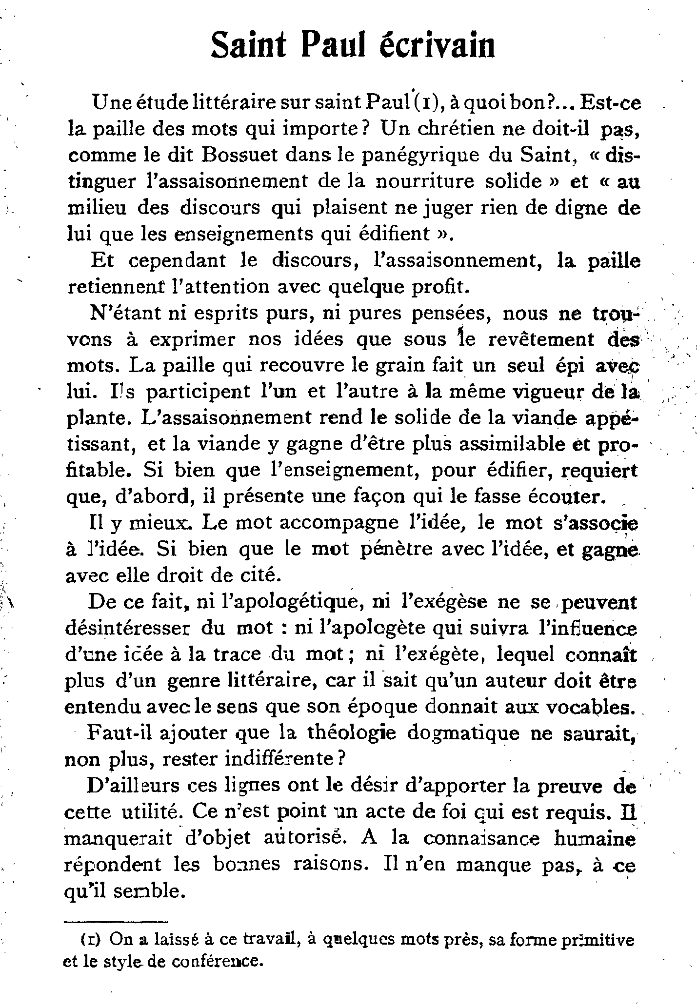 Saint Paul écrivain