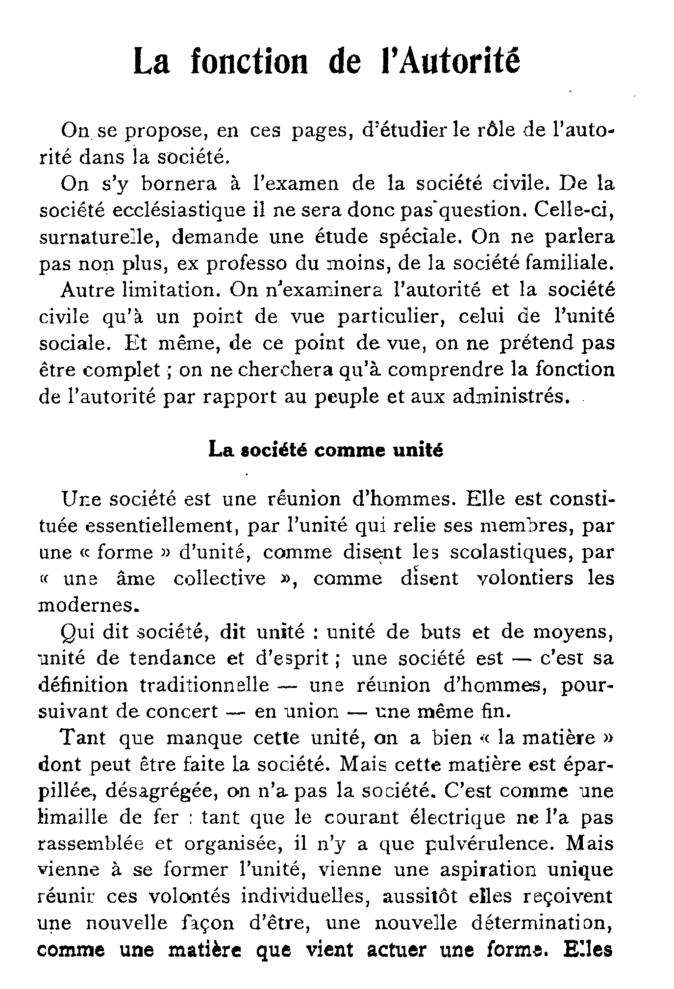 La fonction de l'Autorité