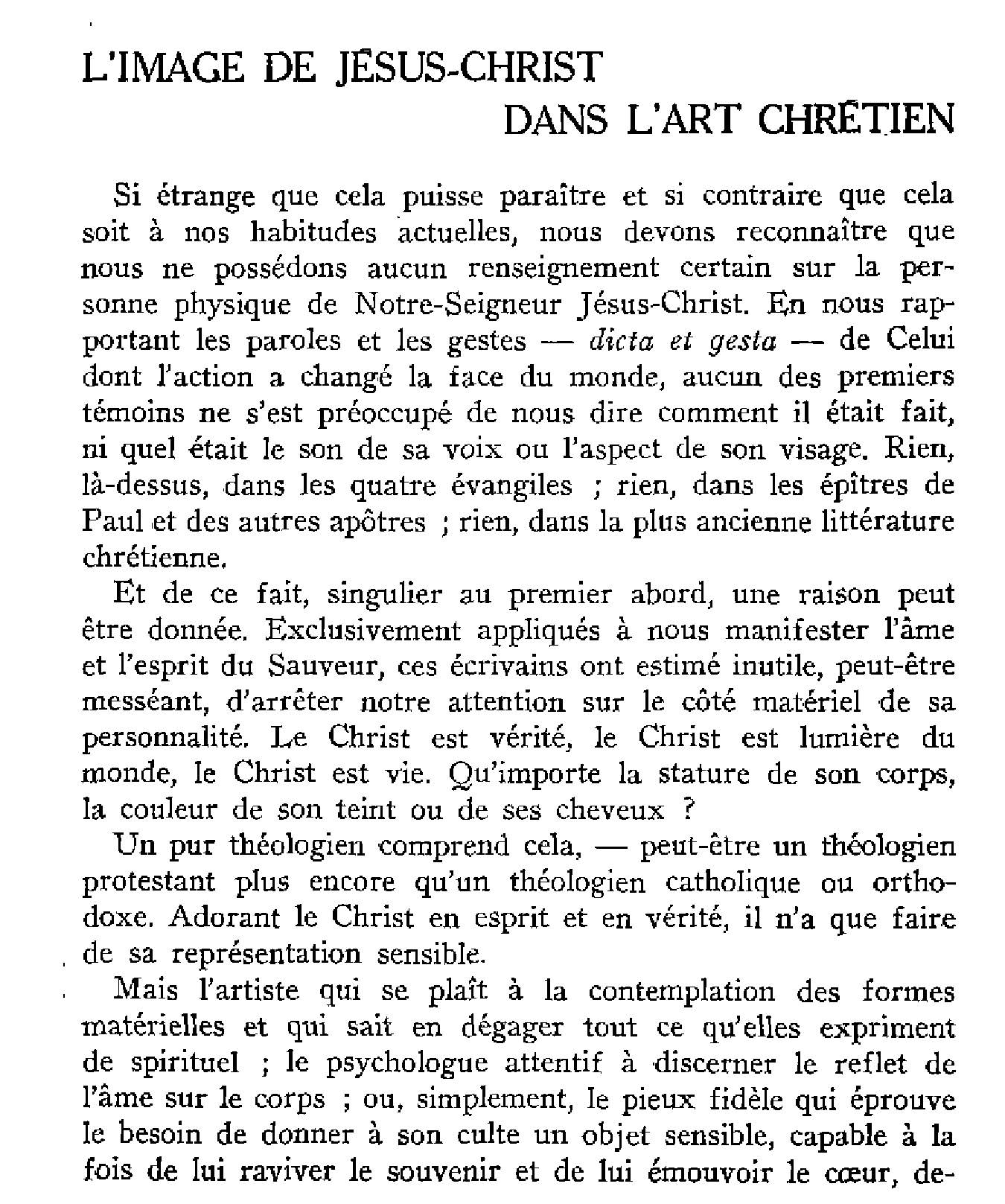 L'image de Jésus-Christ dans l'art chrétien