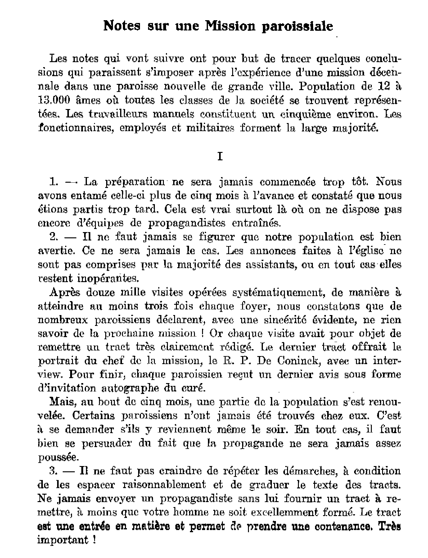 Mission paroissiale. Les catéchistes de la croisade Eucharistique de Bréda