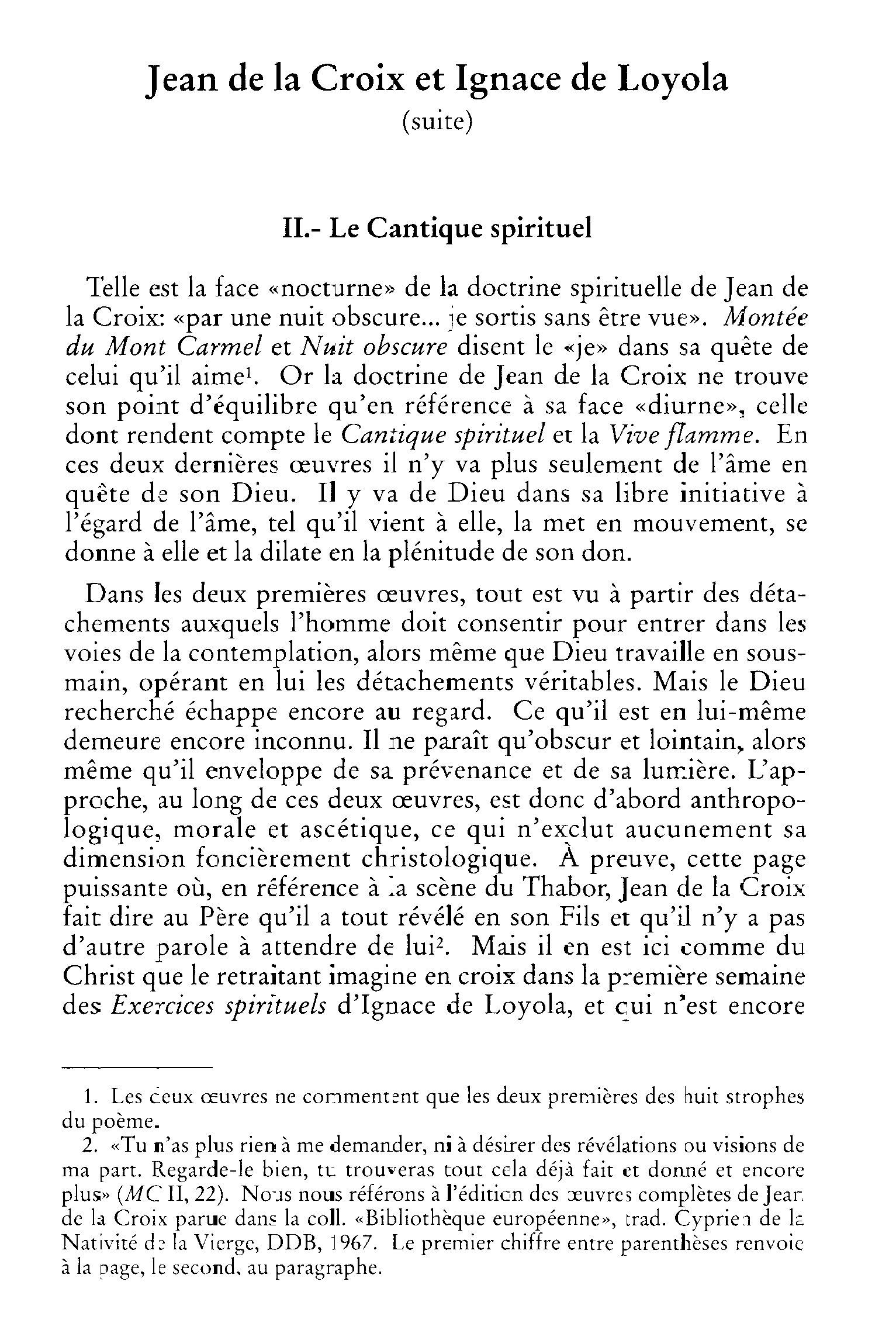 Jean de la Croix et Ignace de Loyola II