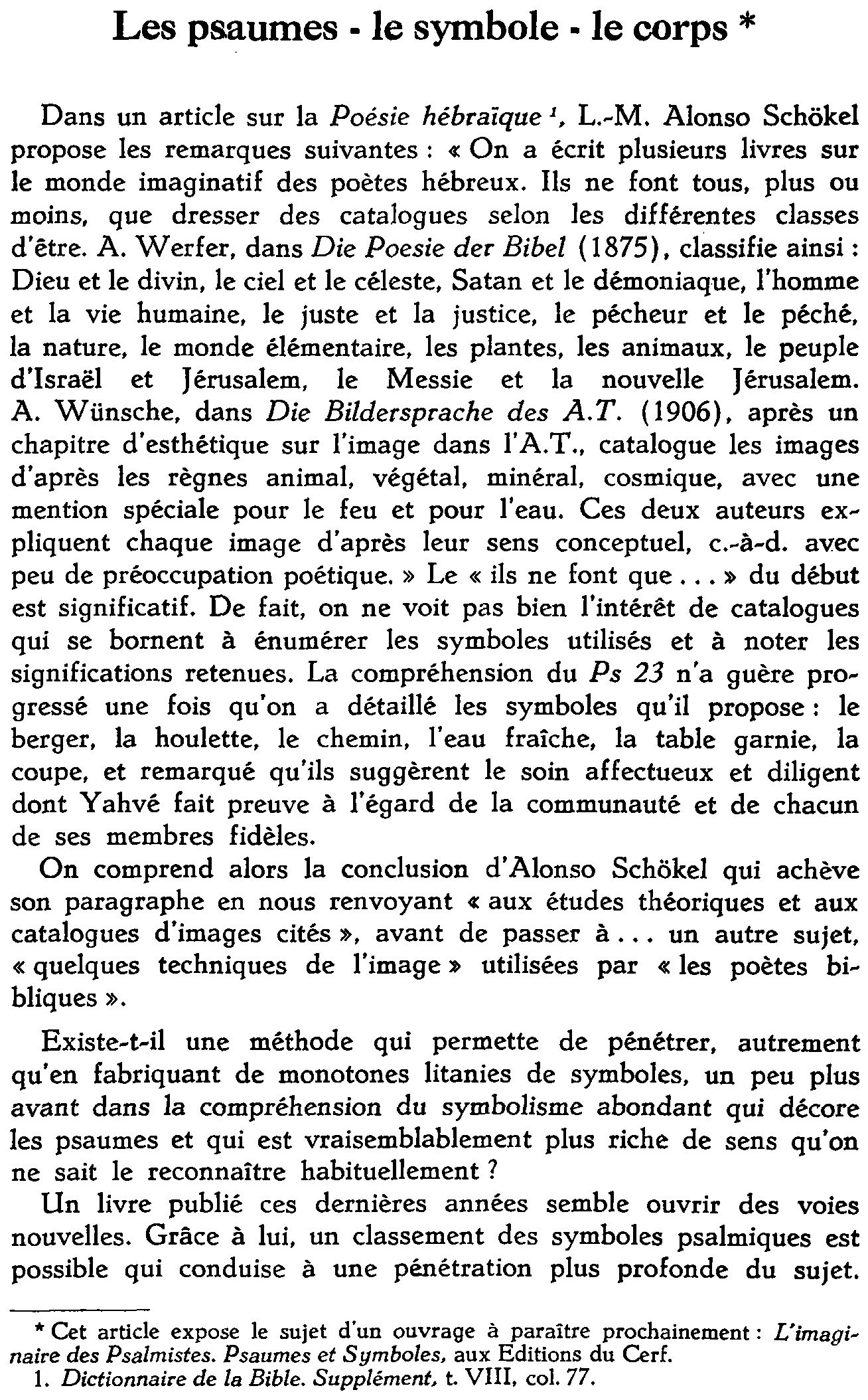 Les psaumes-le symbole-le corps