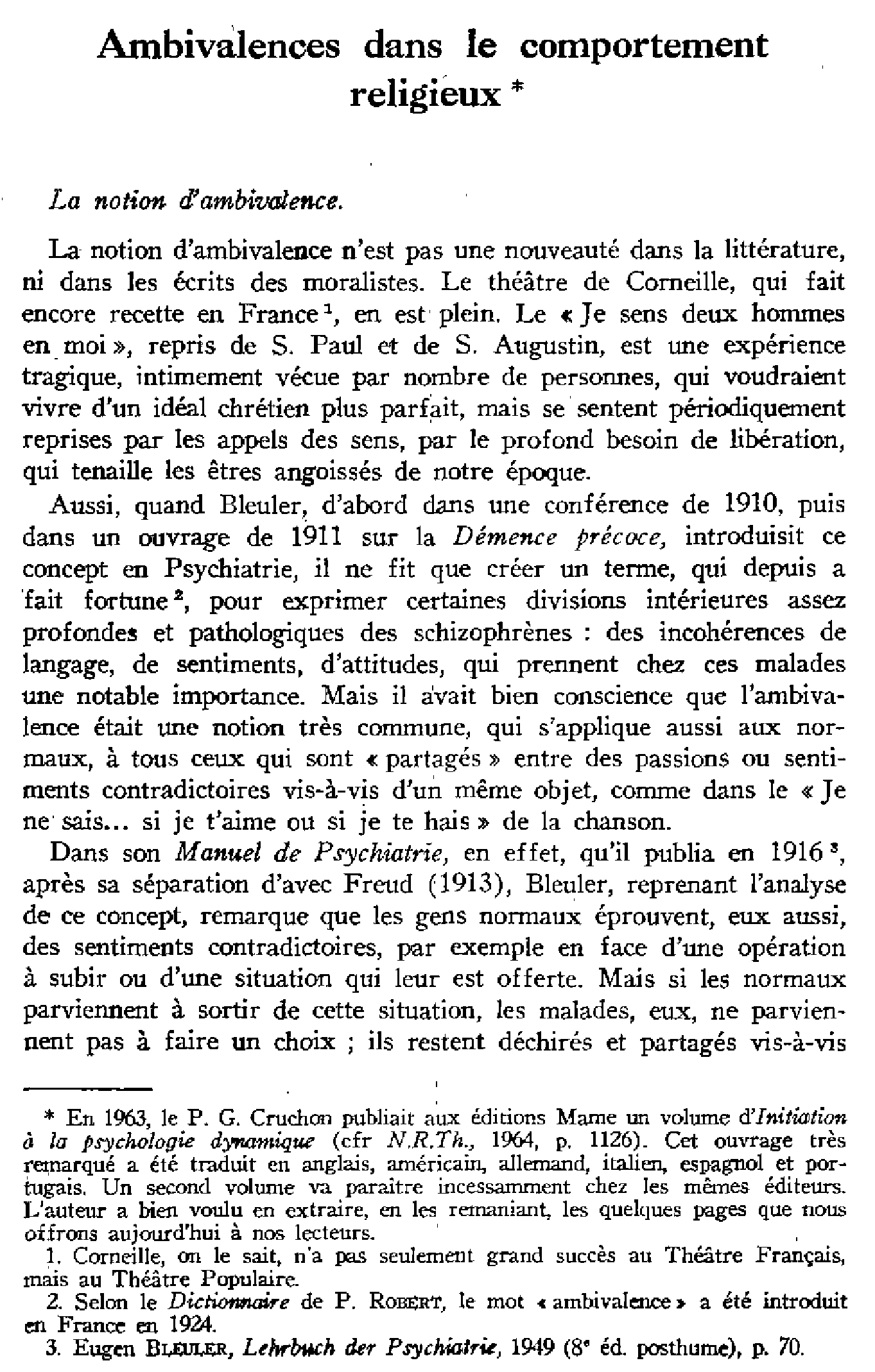 Ambivalence dans le comportement religieux