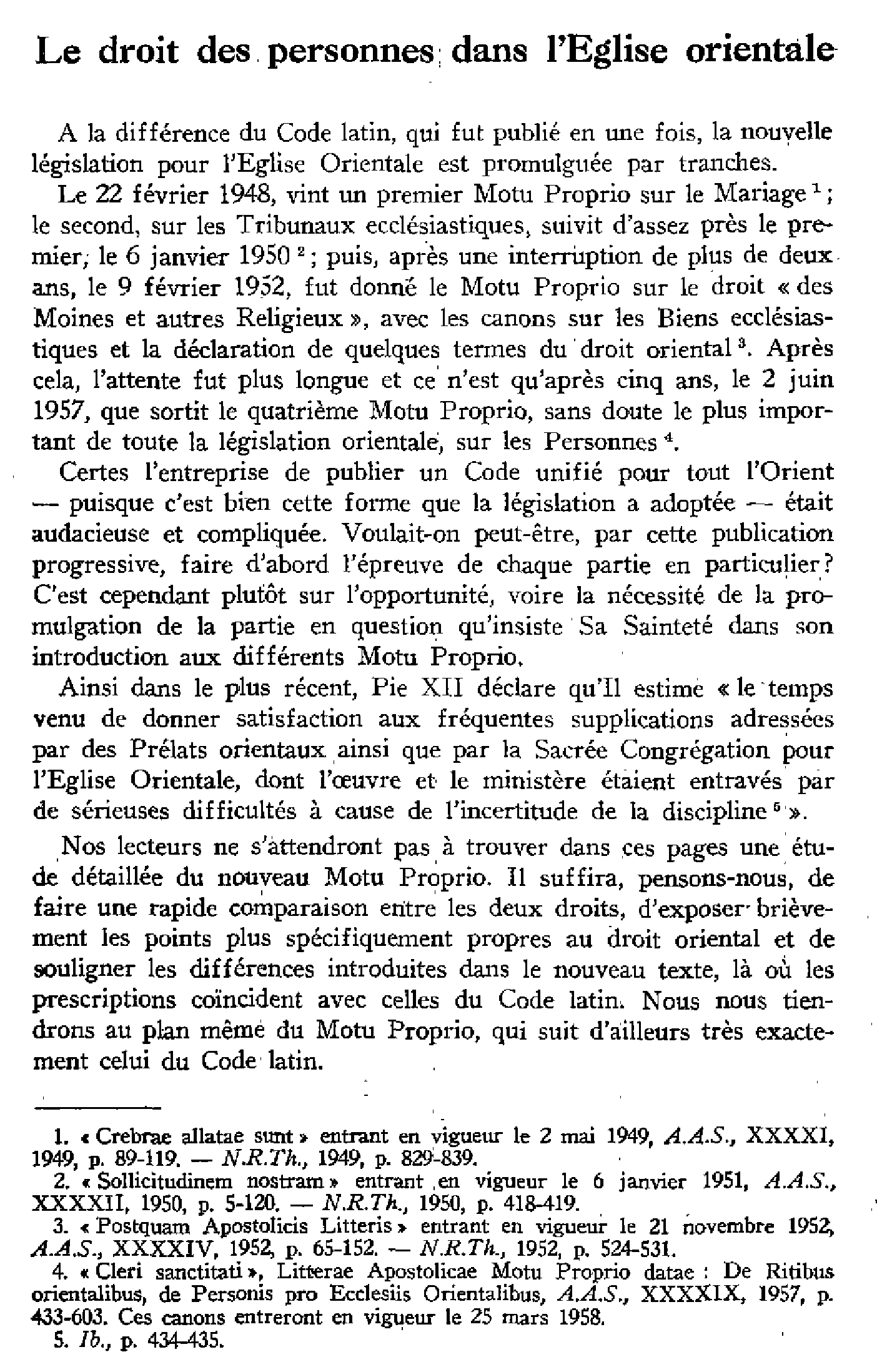 Le droit des personnes dans l'Église orientale