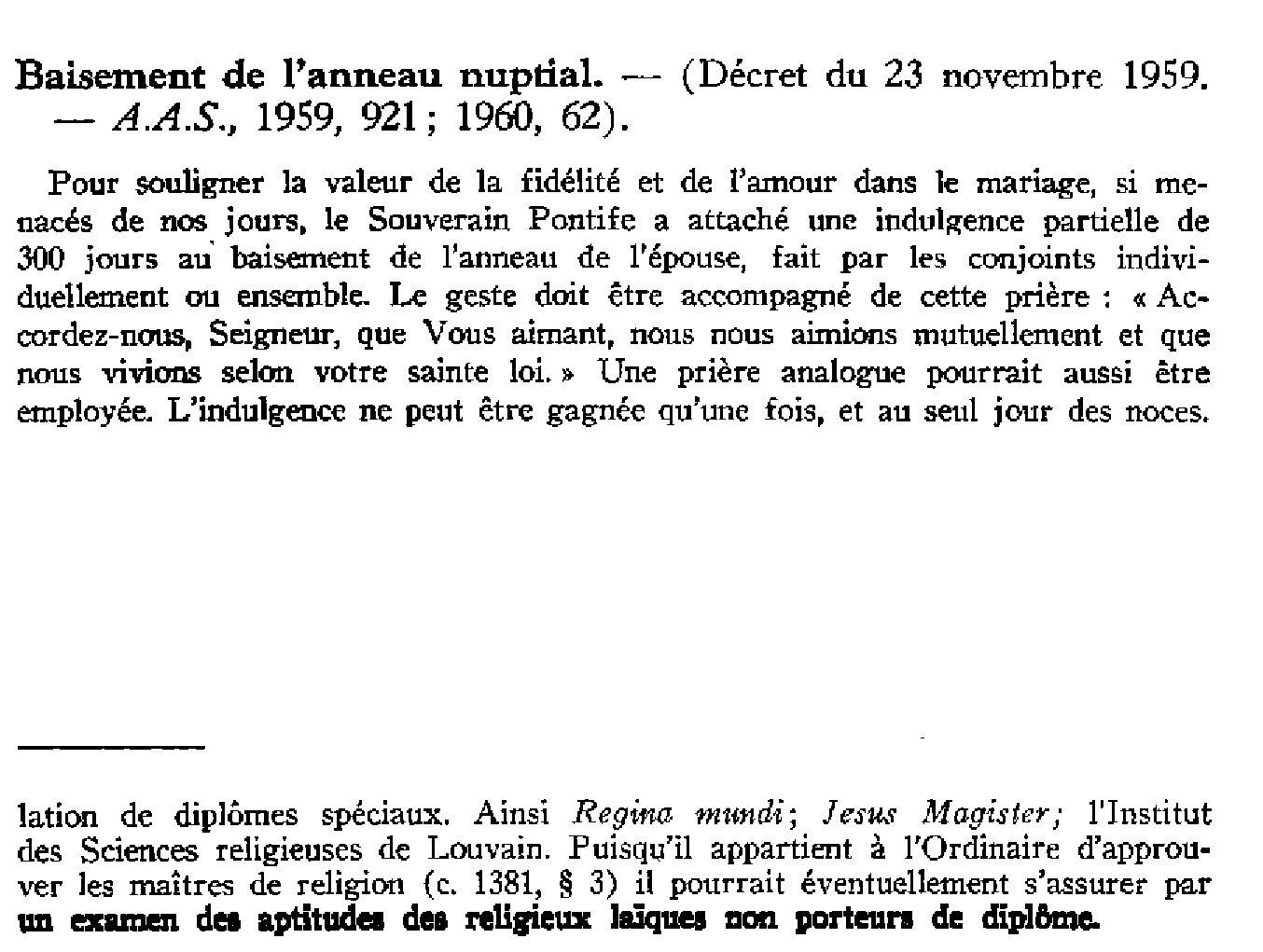Baisement de l'anneau nuptial