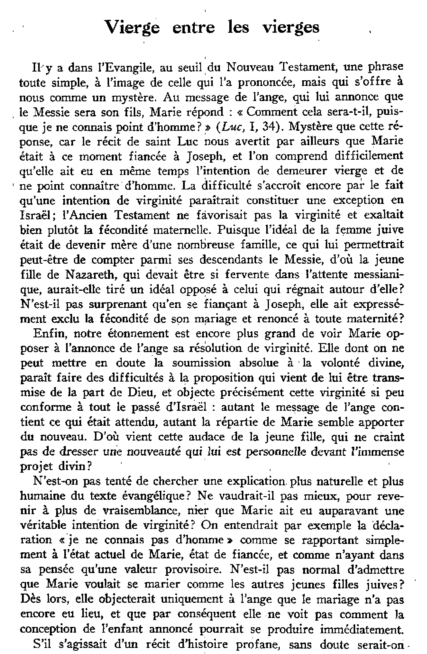 Vierge entre les vierges