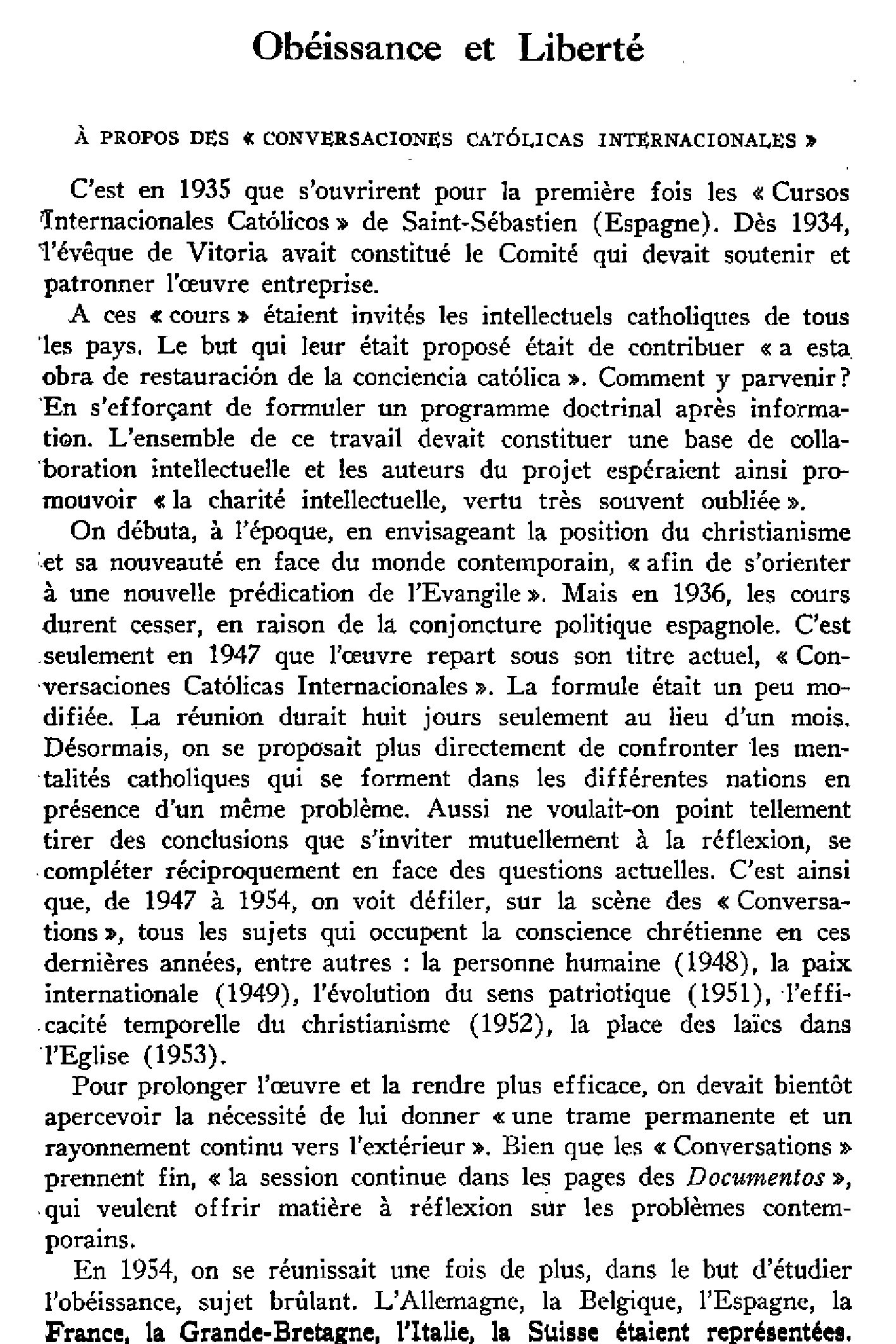 Obéissance et liberté