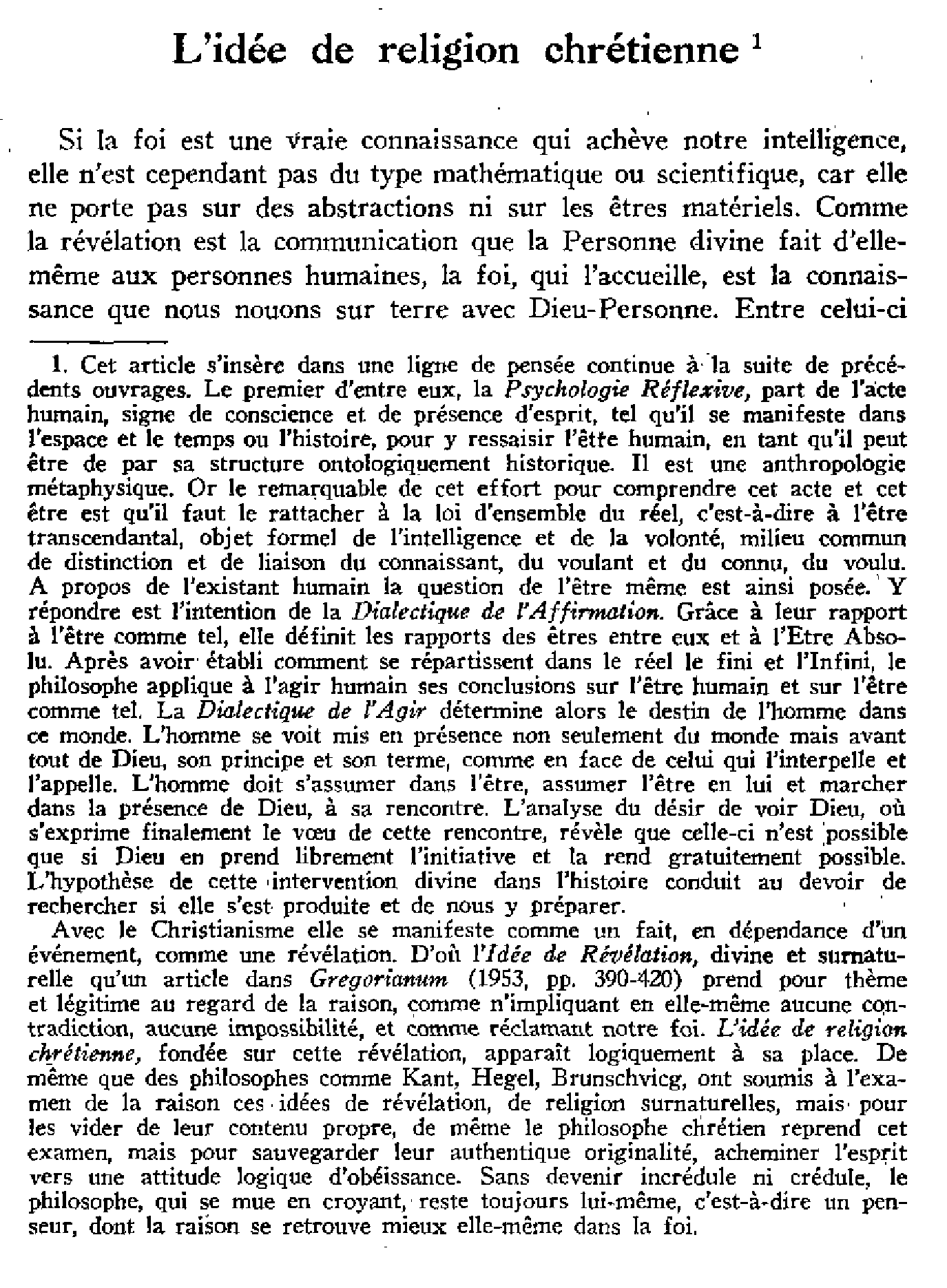 L'idée de religion chrétienne