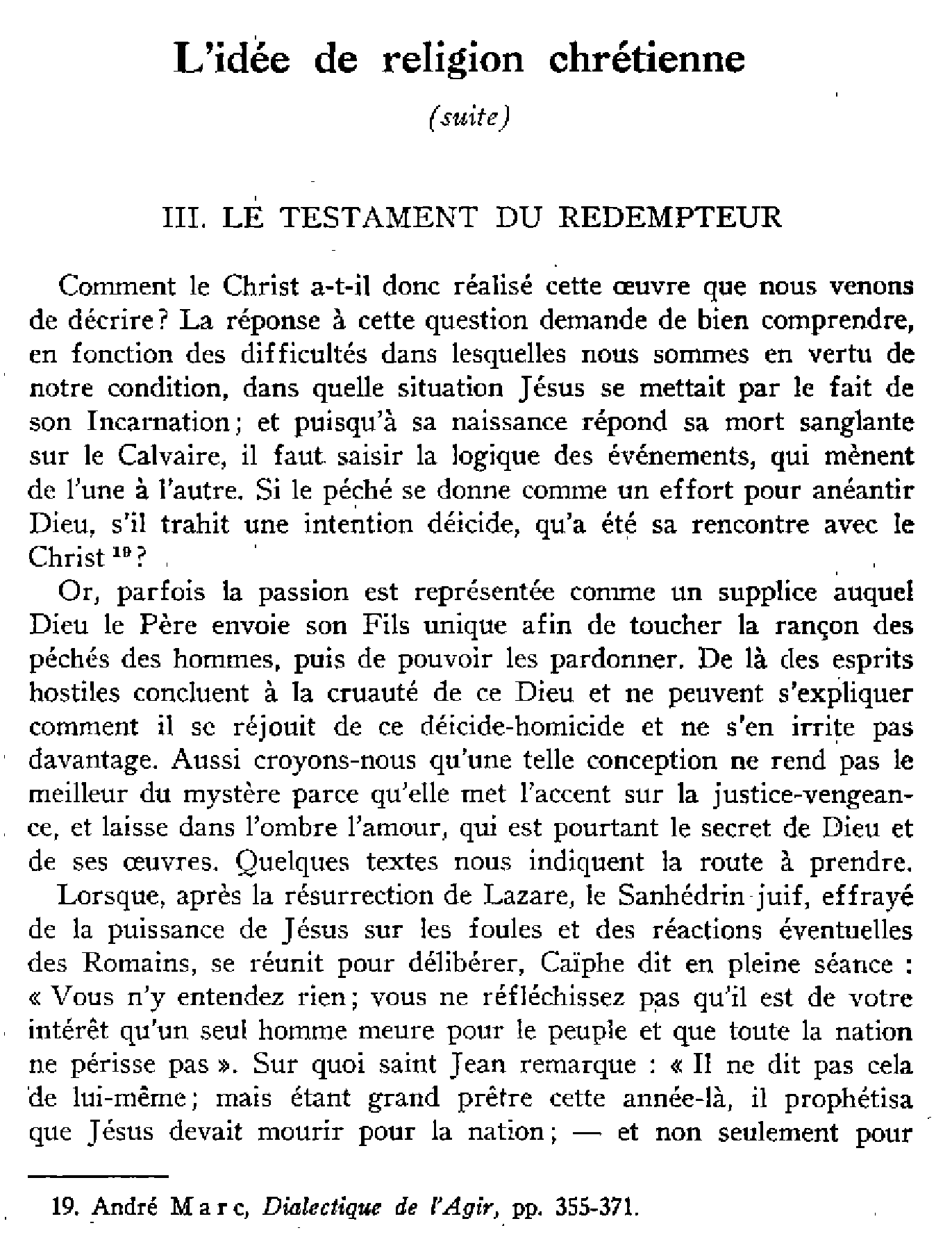 L'idée de religion chrétienne
