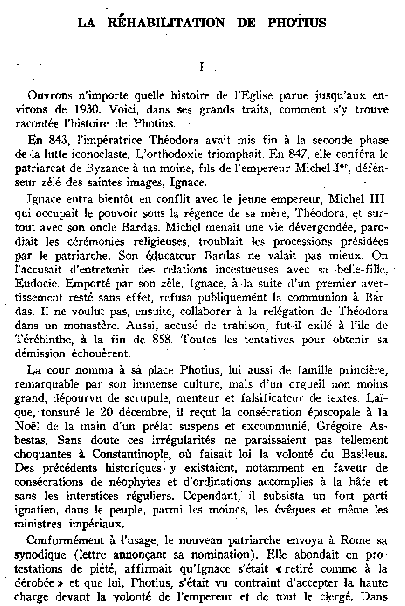 La réhabilitation de Photius