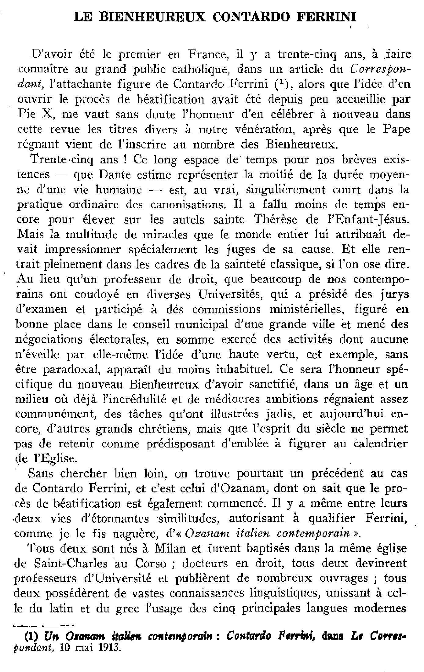 Le bienheureux Contardo Ferrini