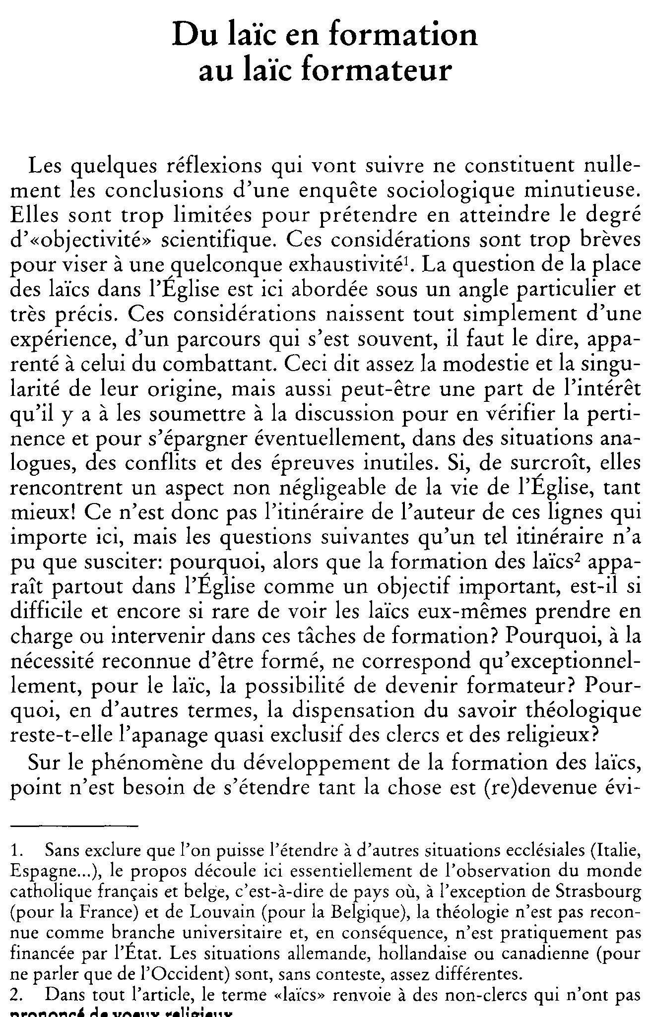Du laïc en formation au laïc formateur