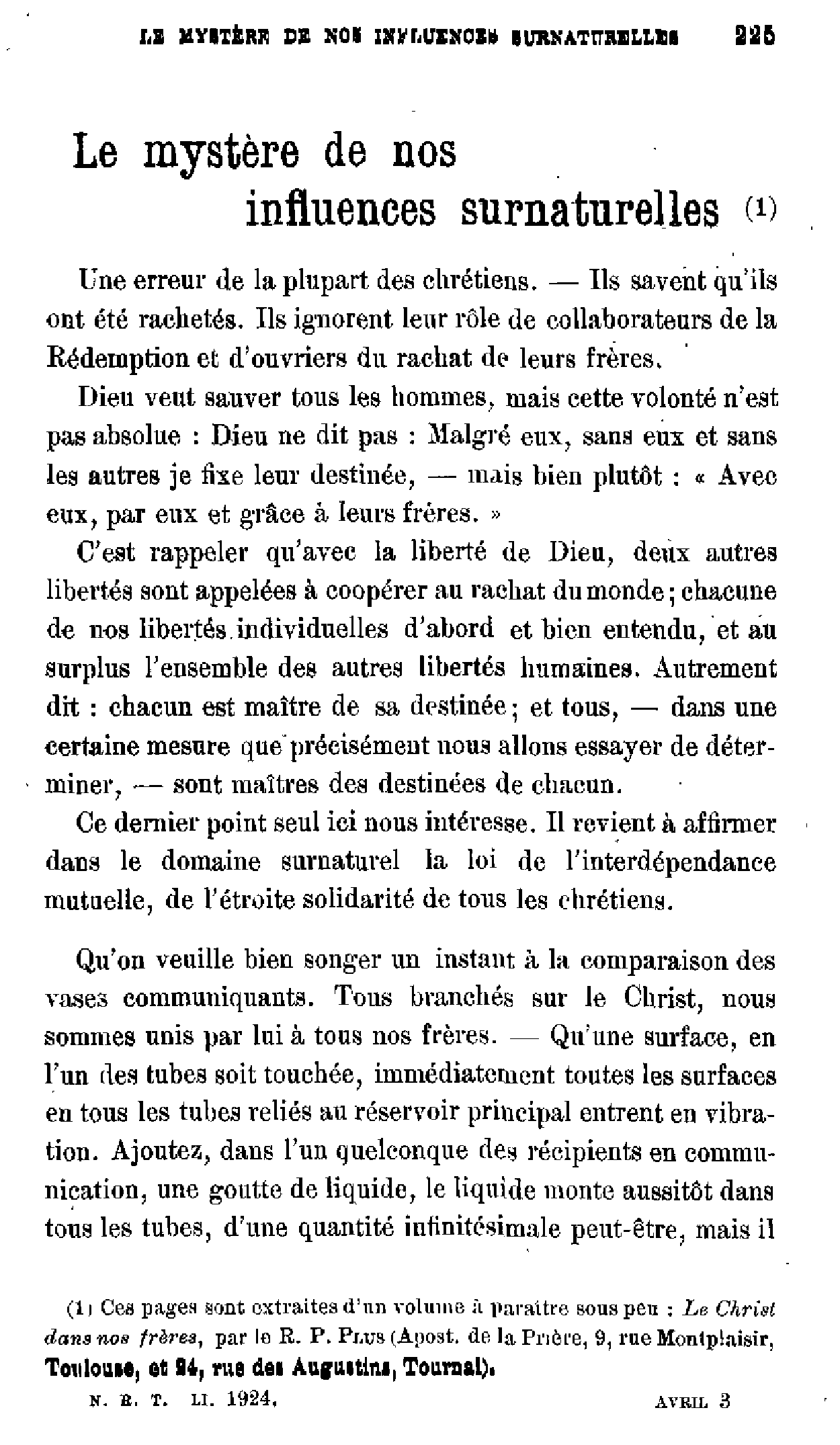 Le mystère de nos influences surnaturelles