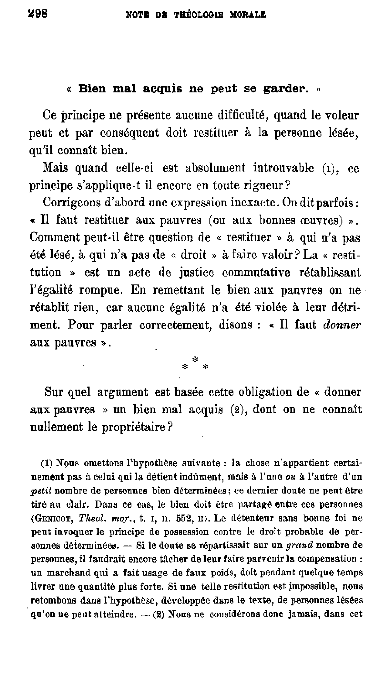 Bien mal acquis ne peut se garder