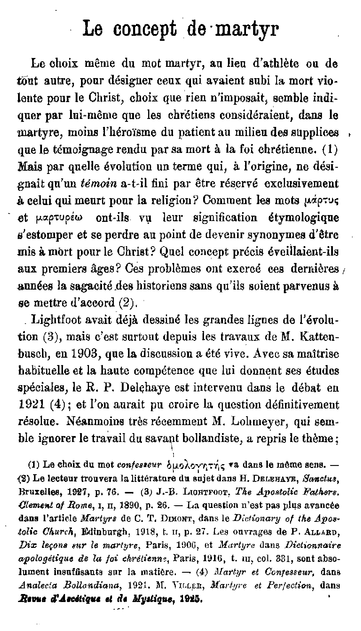 Le concept de martyr (1)