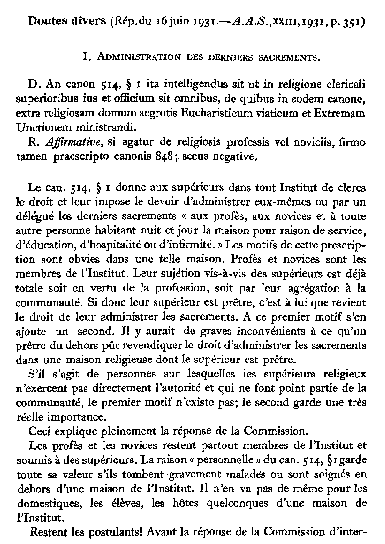 Commission d'Interprétation du Code