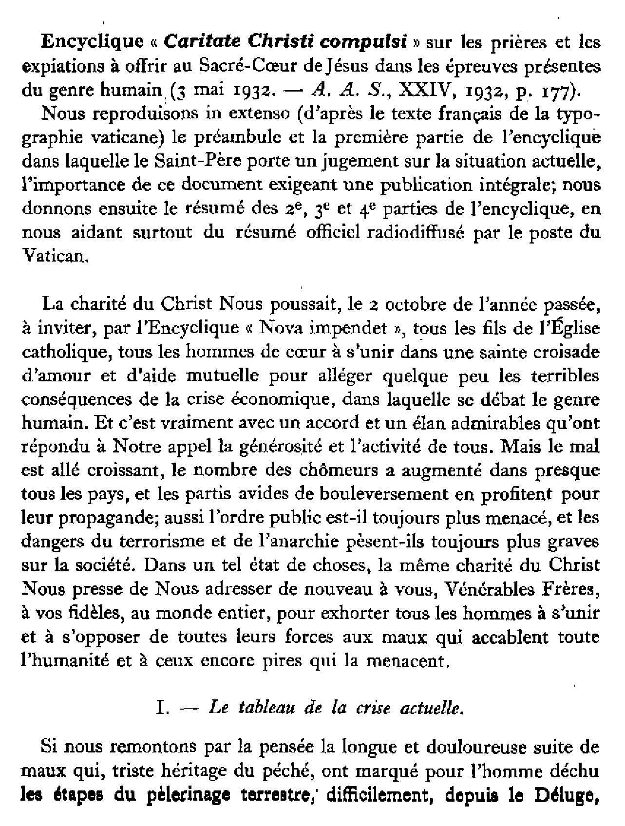 Actes du Souverain Pontife (1)