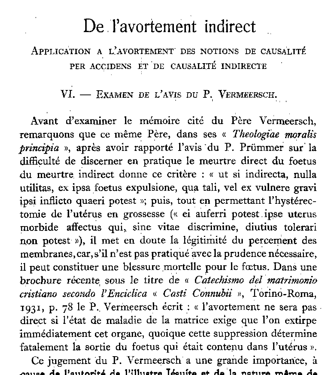 De l'avortement indirect
