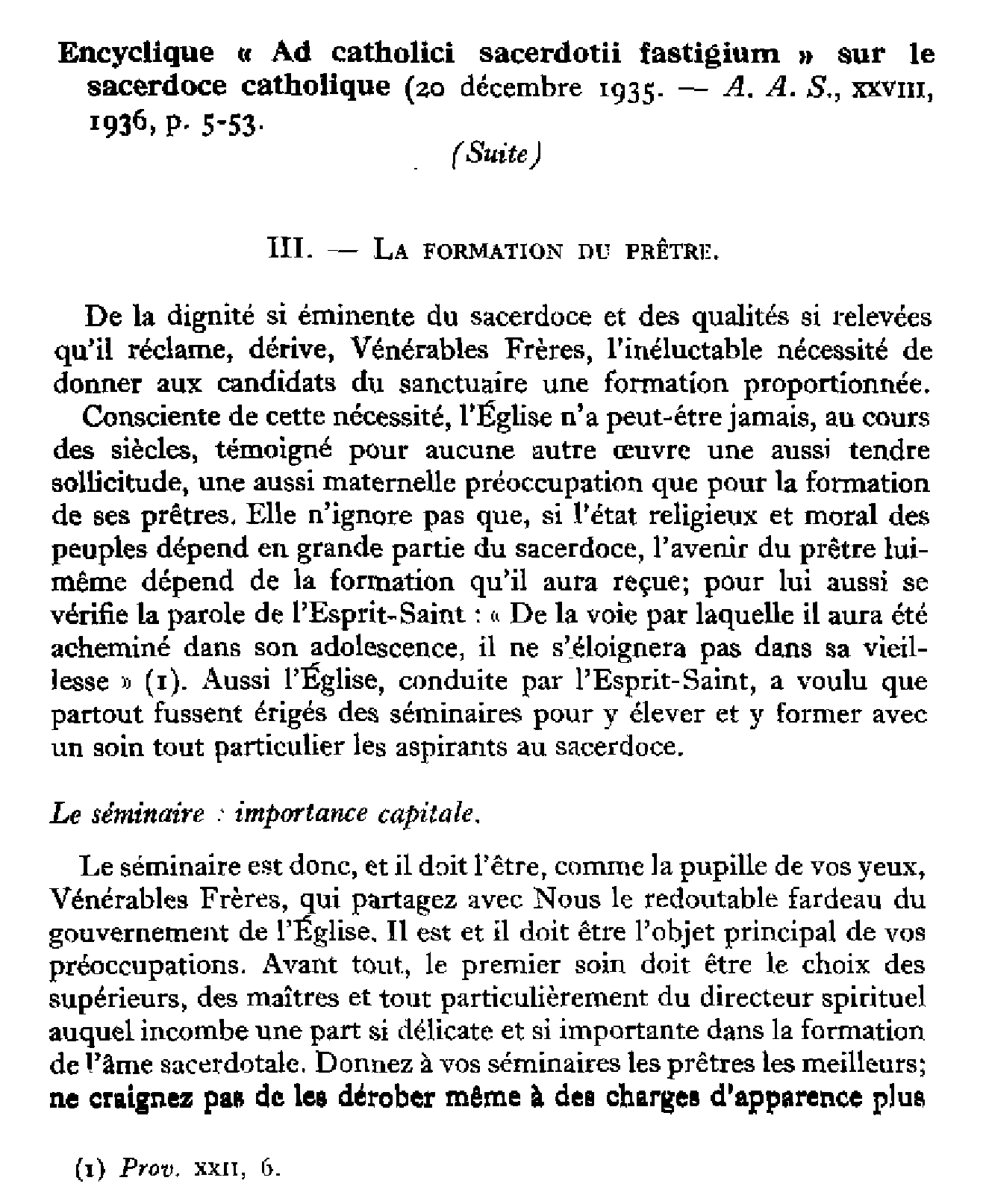 Actes du Souverain Pontife
