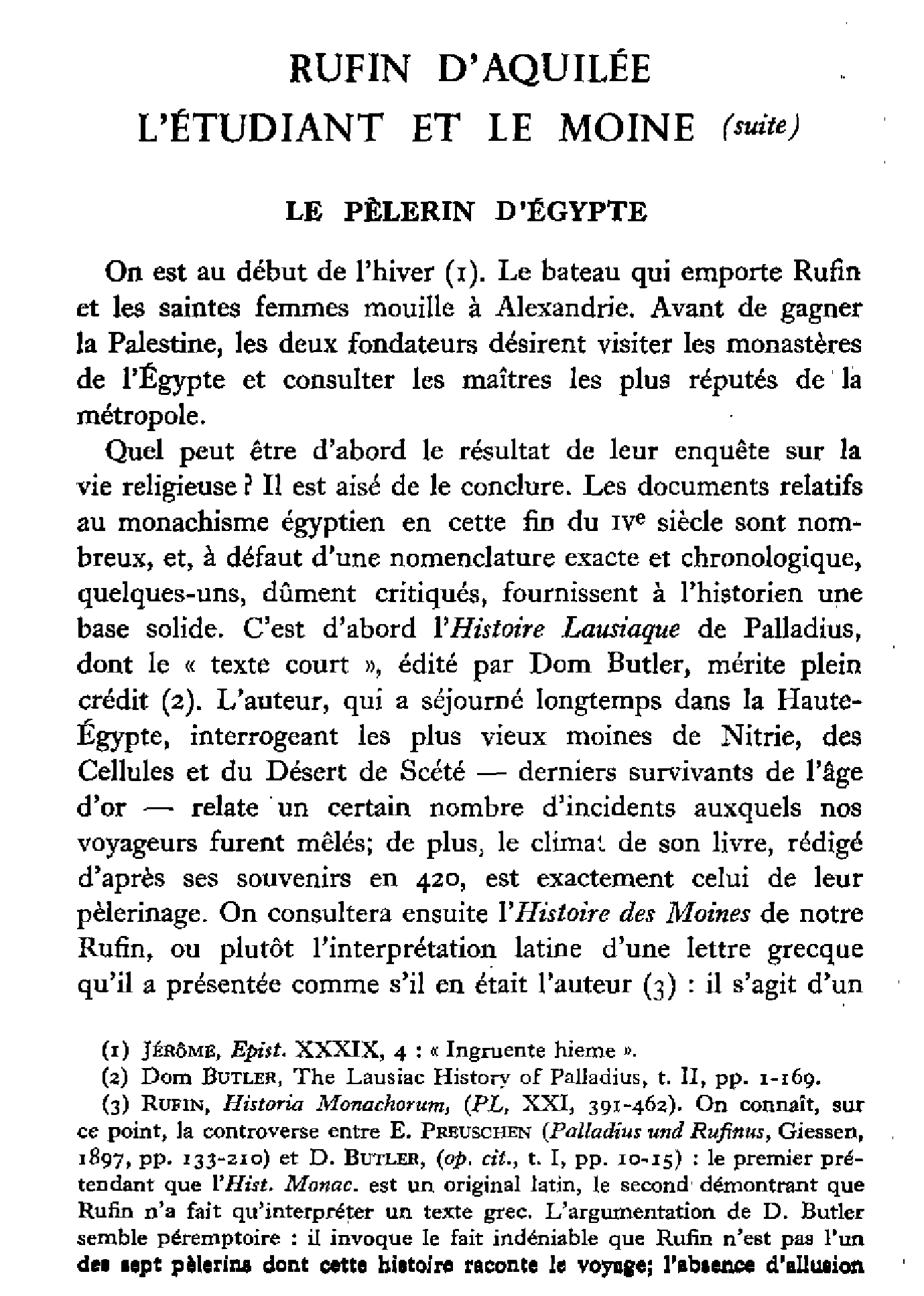 Rufin d'Aquilée. L'étudiant et le moine (I) (suite)