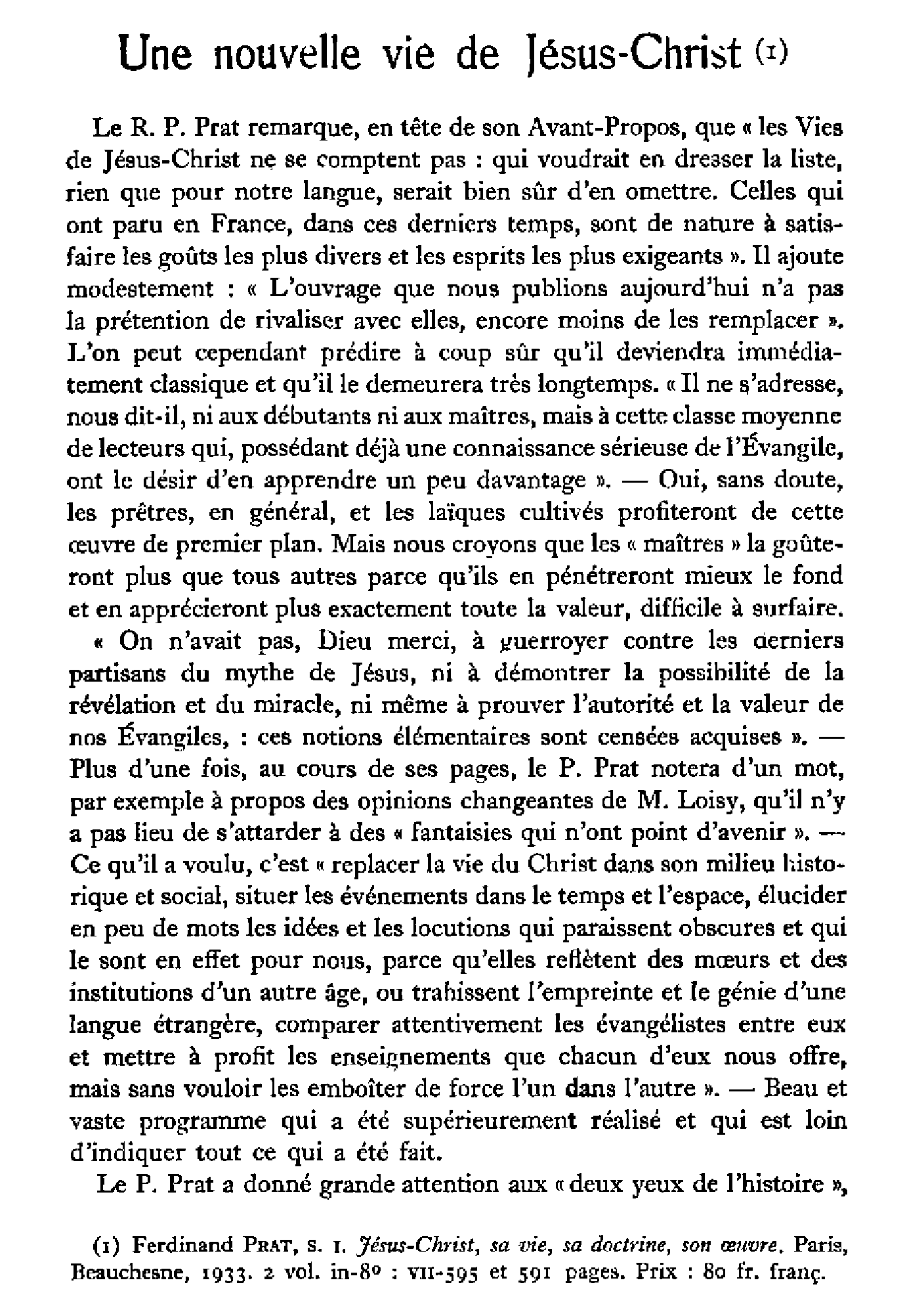 Une nouvelle vie de Jésus-Christ
