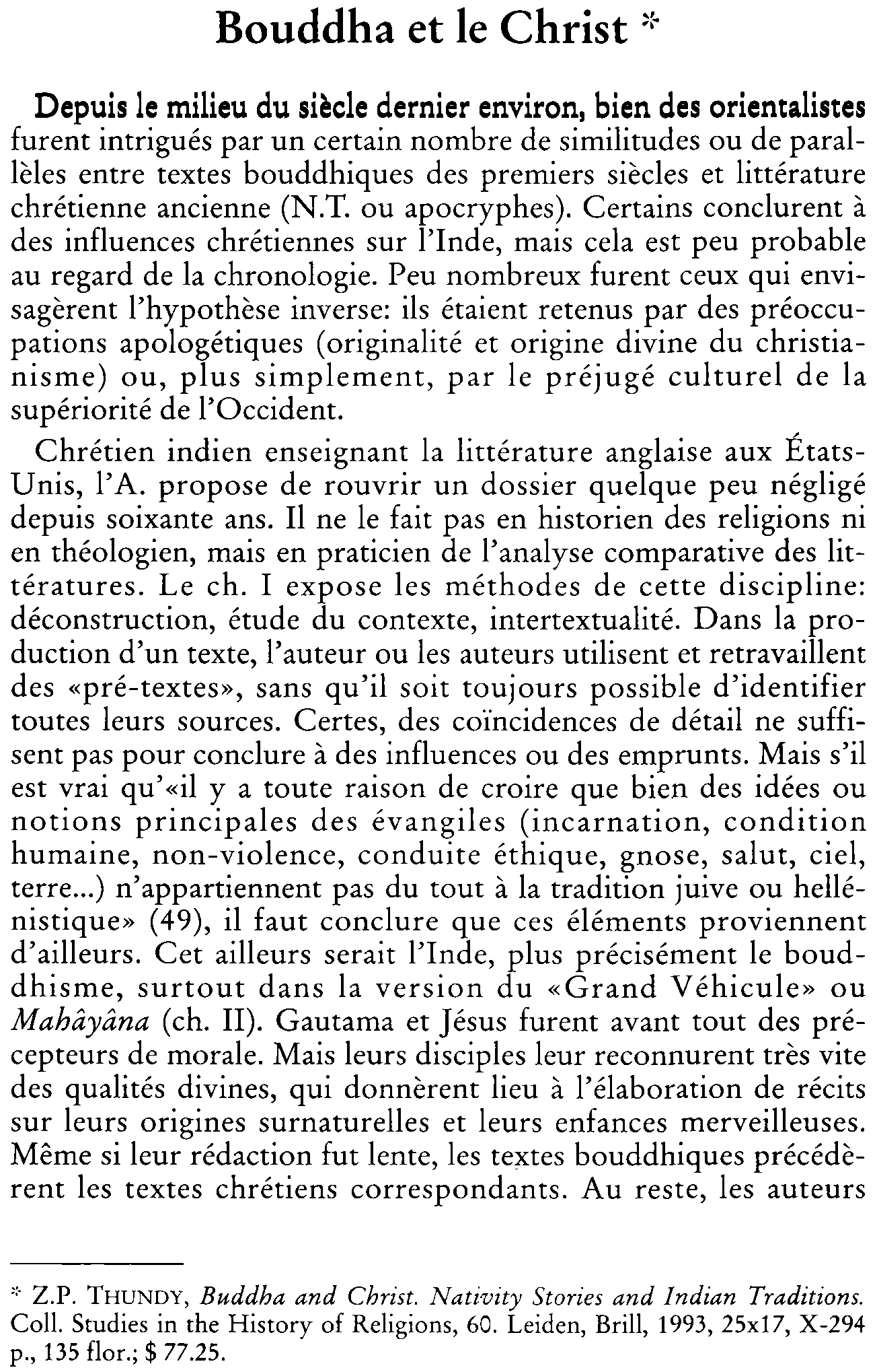 Bouddha et le Christ