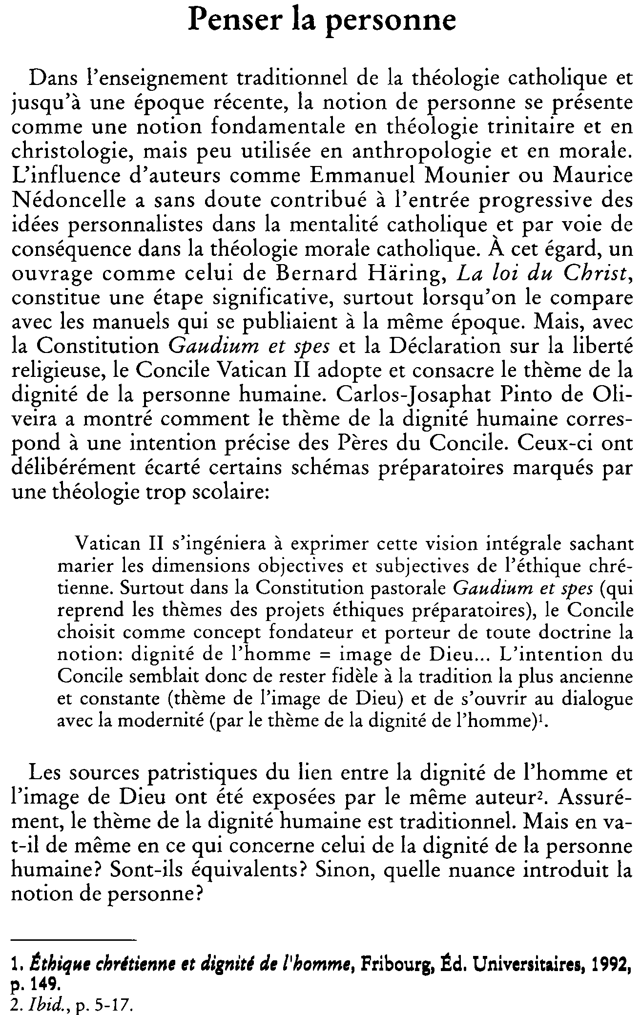Penser la personne (à suivre)