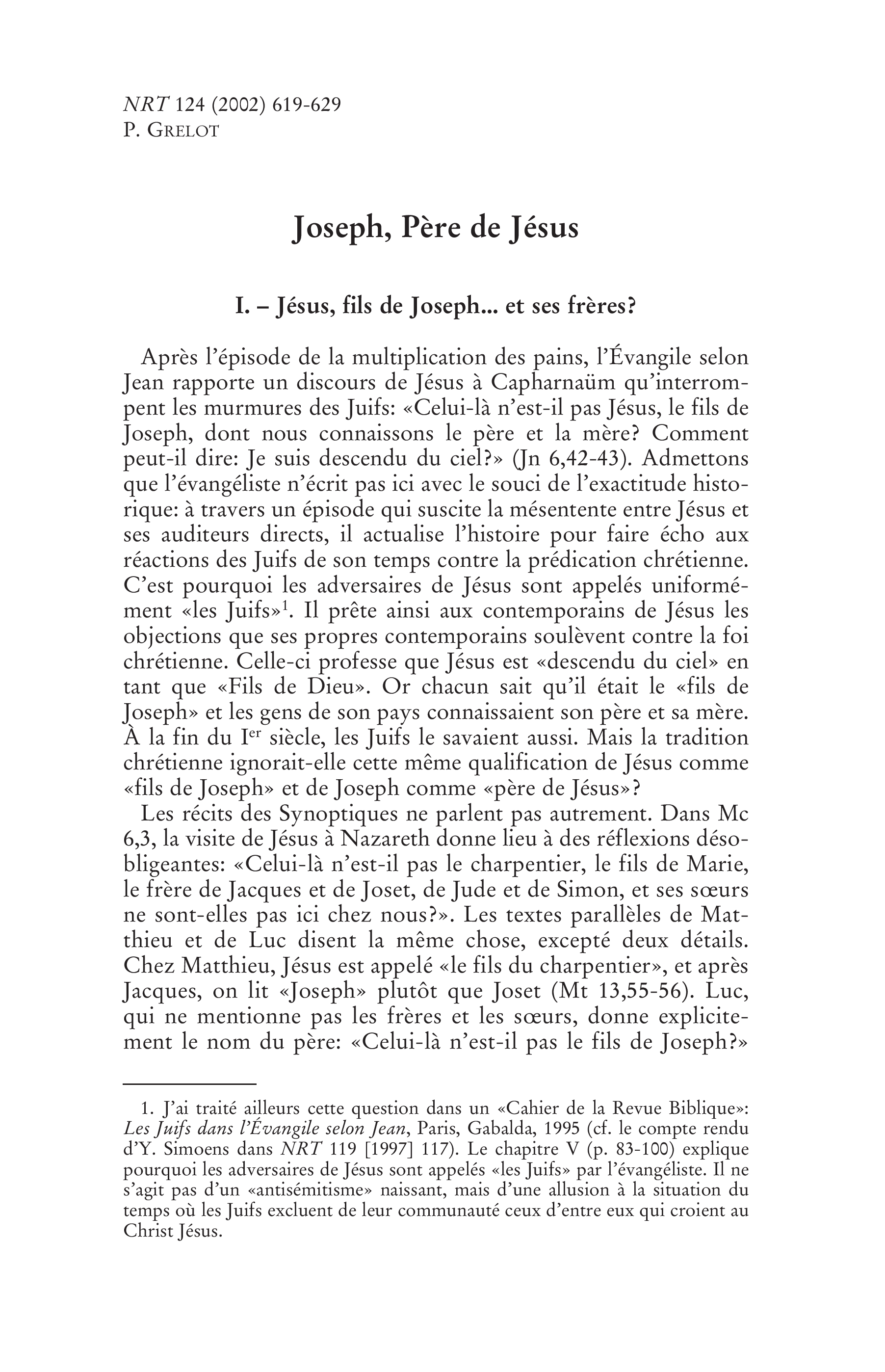 Joseph, Père de Jésus