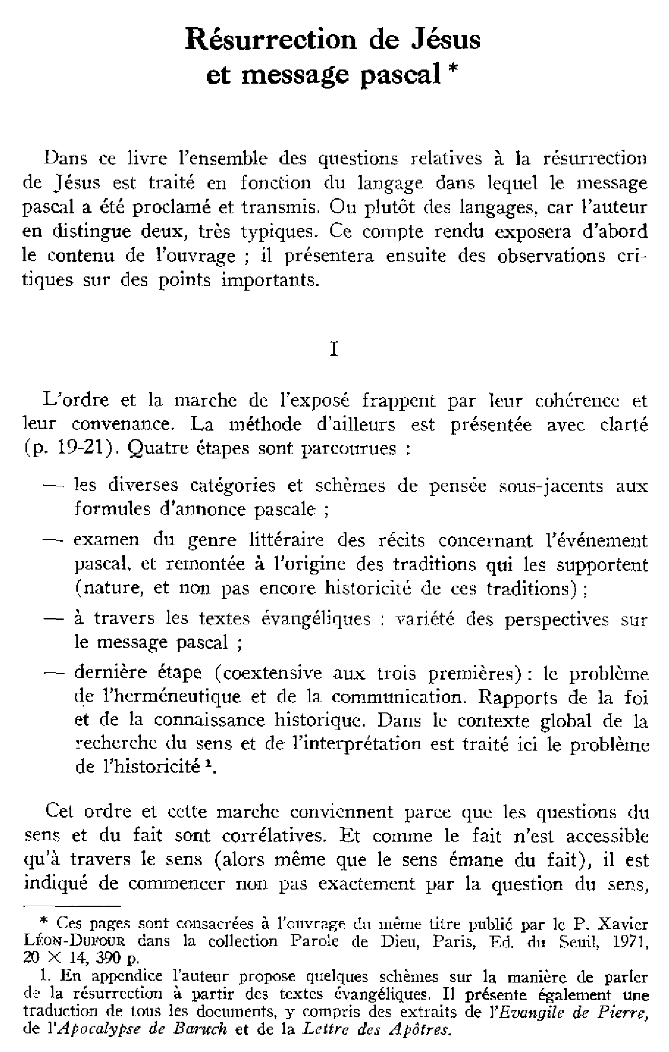 Résurrection de jésus et message pascal