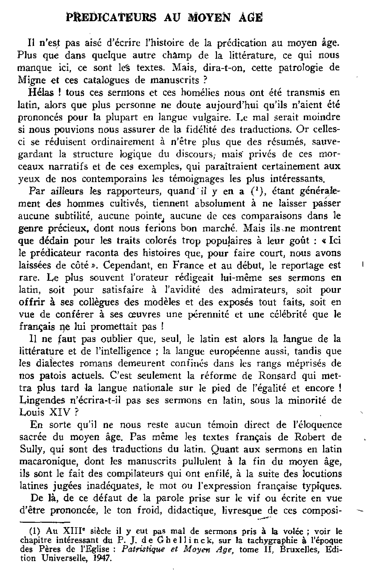 Prédication au Moyen Age