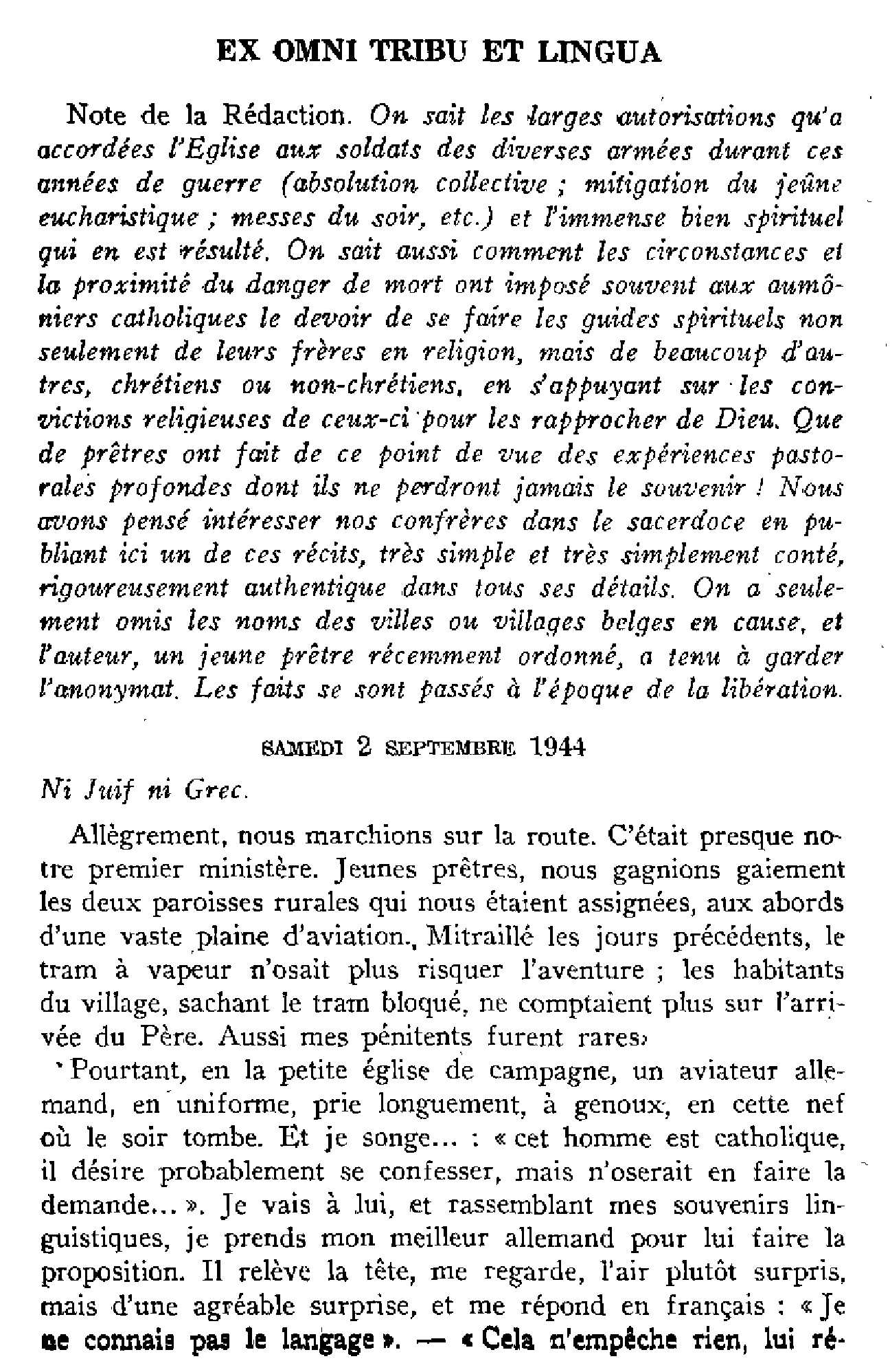 Ex omni tribu et lingua