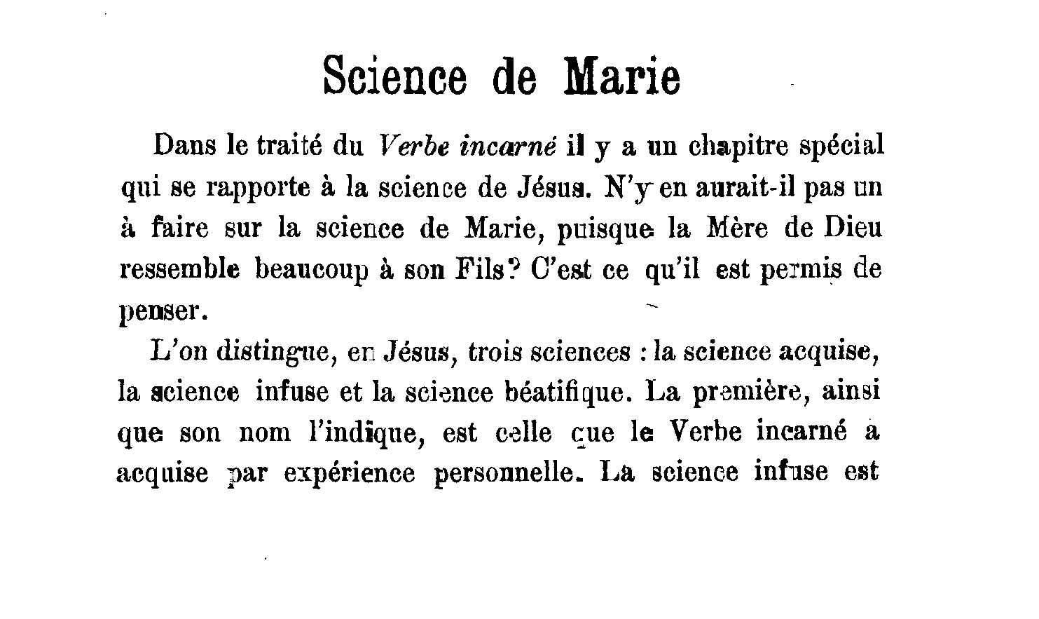 Science de Marie