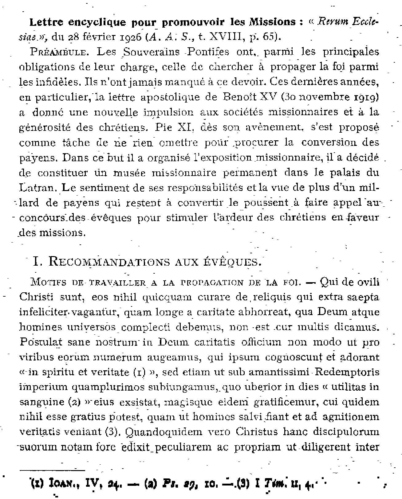 Actes du Souverain Pontife