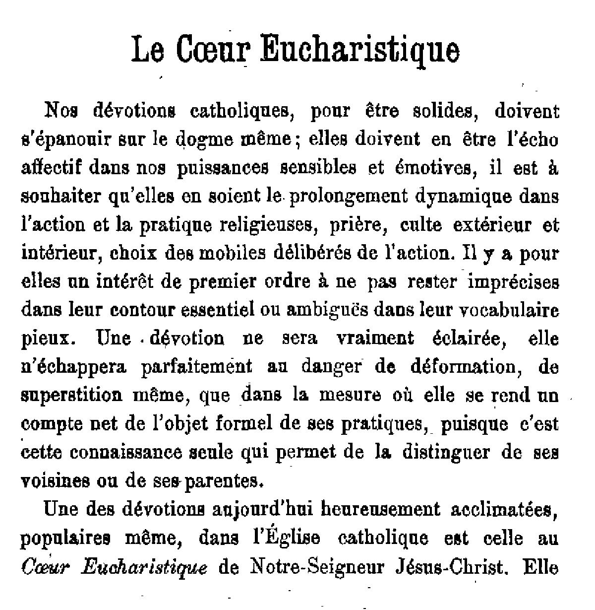 Le Cœur Eucharistique