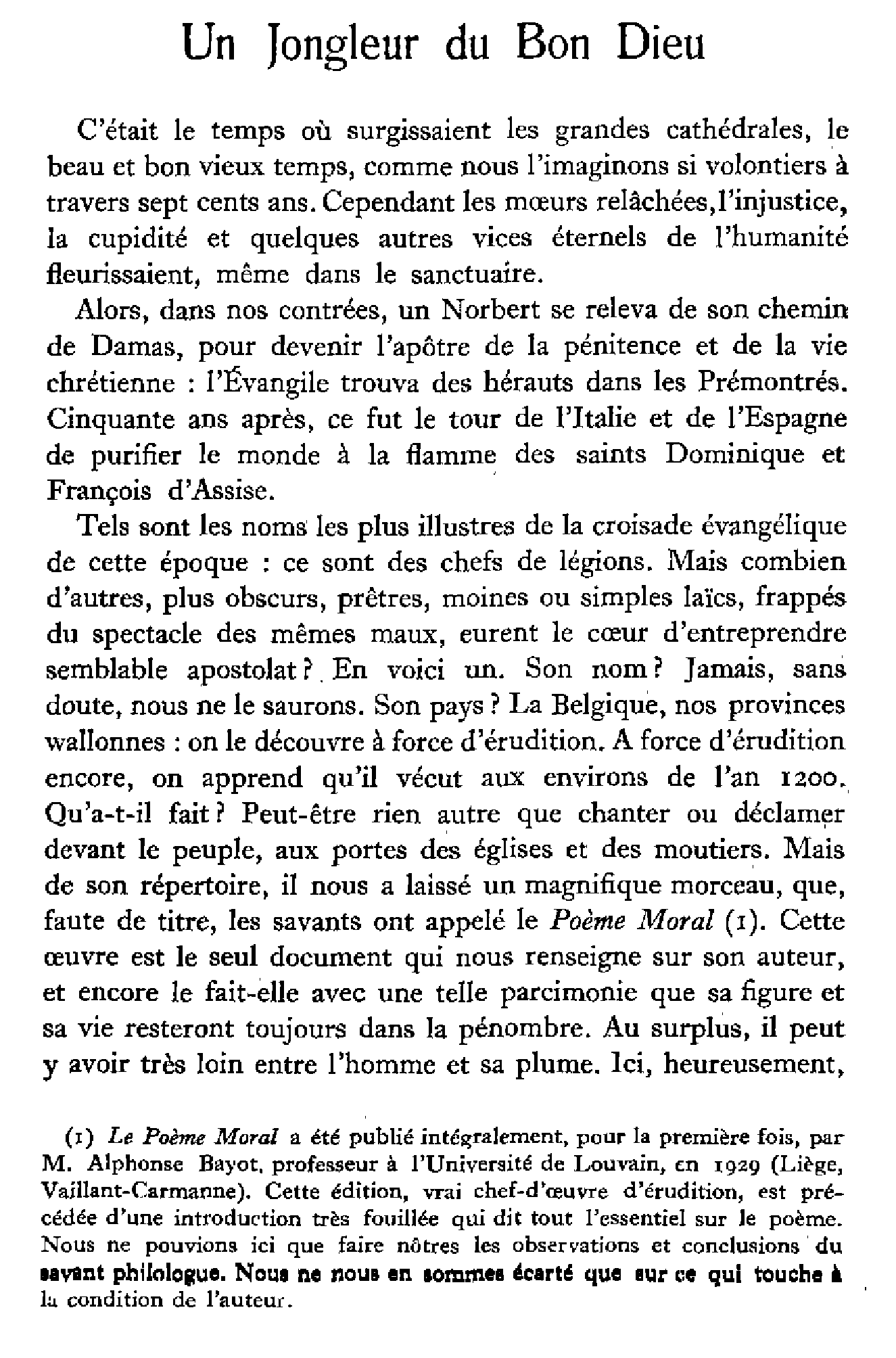 Un Jongleur du Bon Dieu