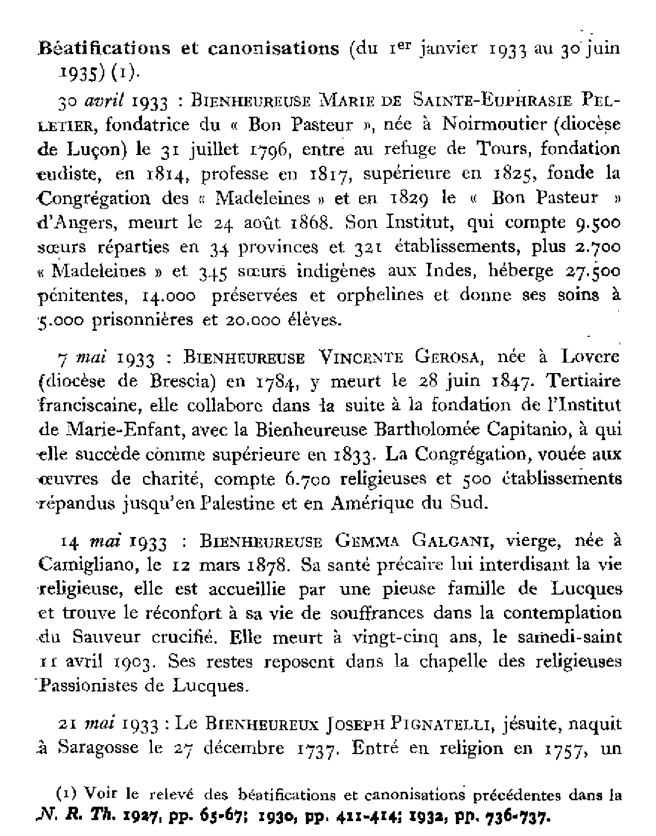 Actes du Souverain Pontife