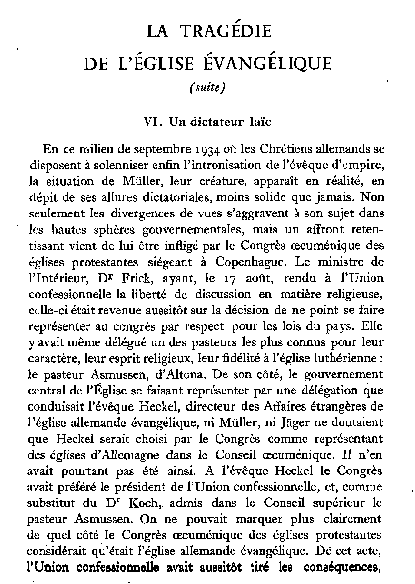 La tragédie de l'église évangélique (3)
