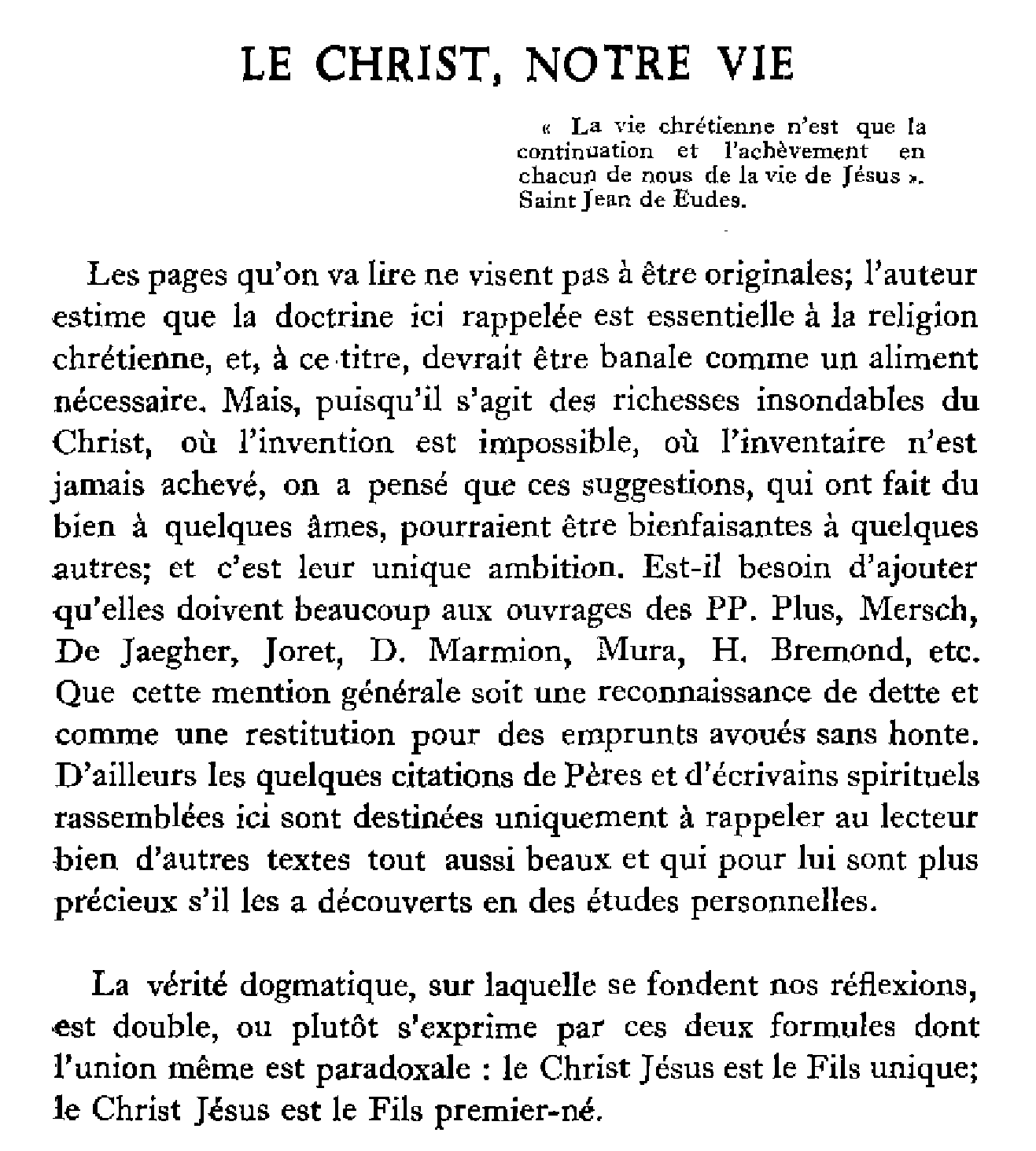 Le Christ, notre vie