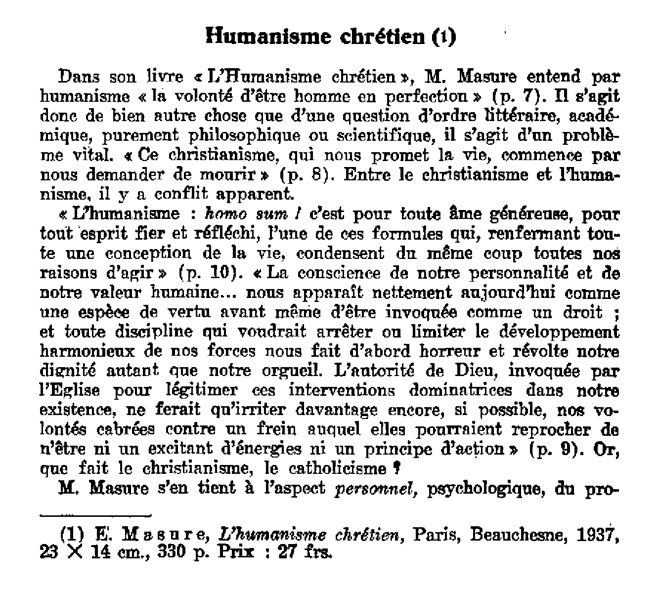 Humanisme chrétien