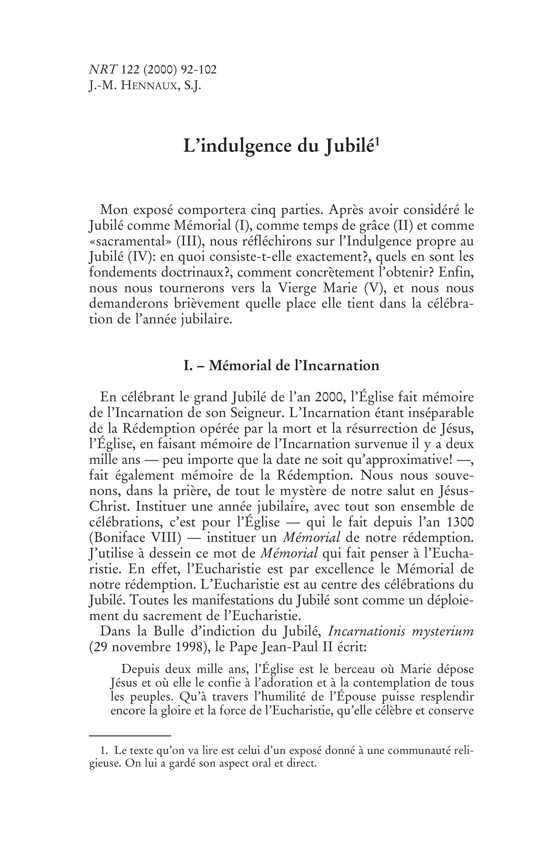 L'indulgence du Jubilé