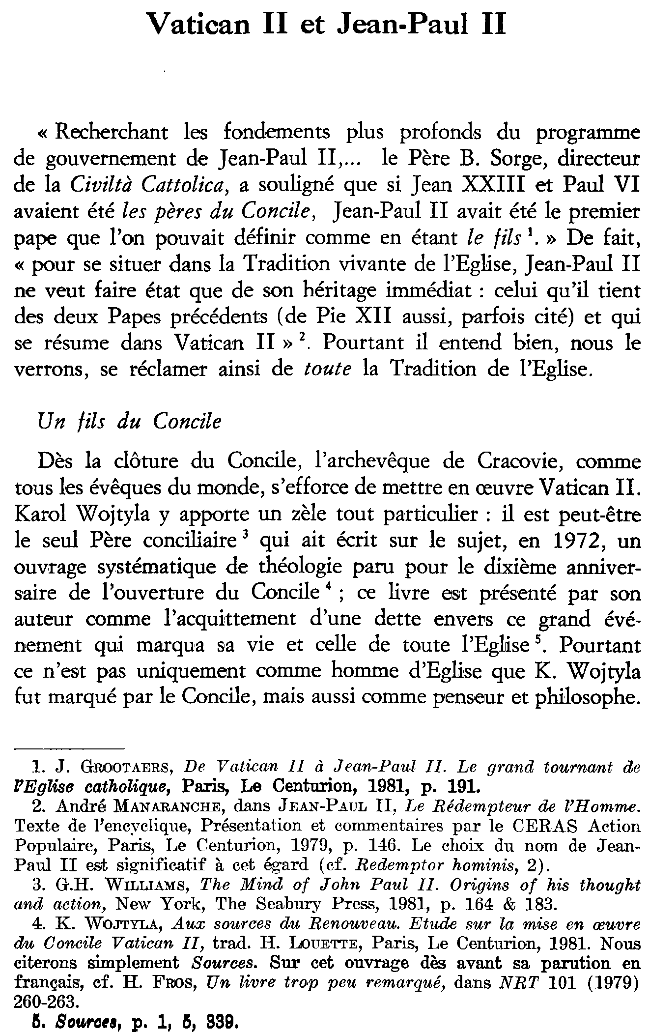 Vatican II et Jean-Paul II
