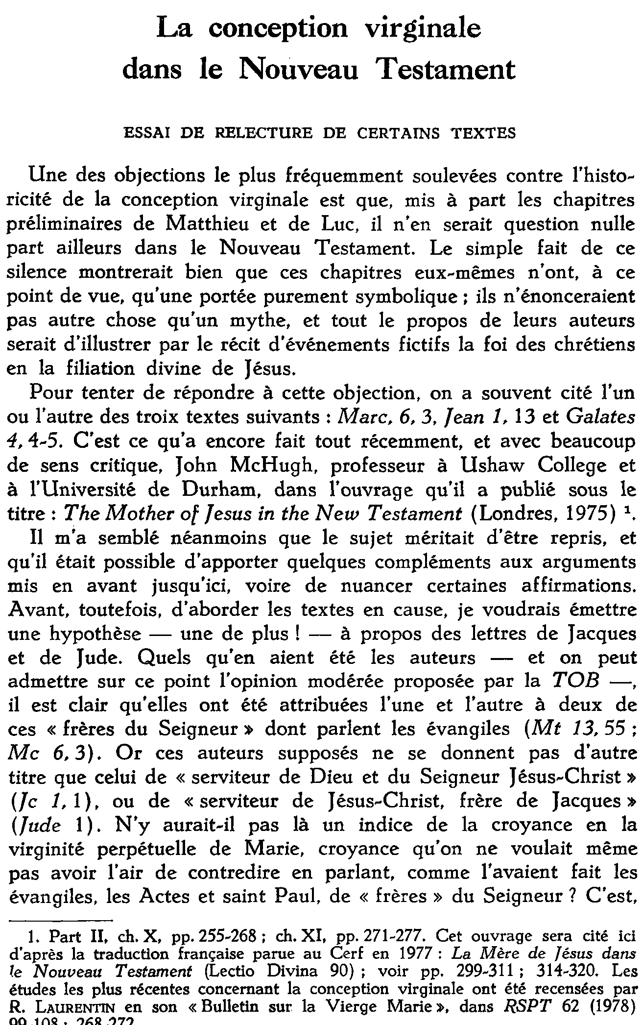 La conception virginale dans le Nouveau Testament
