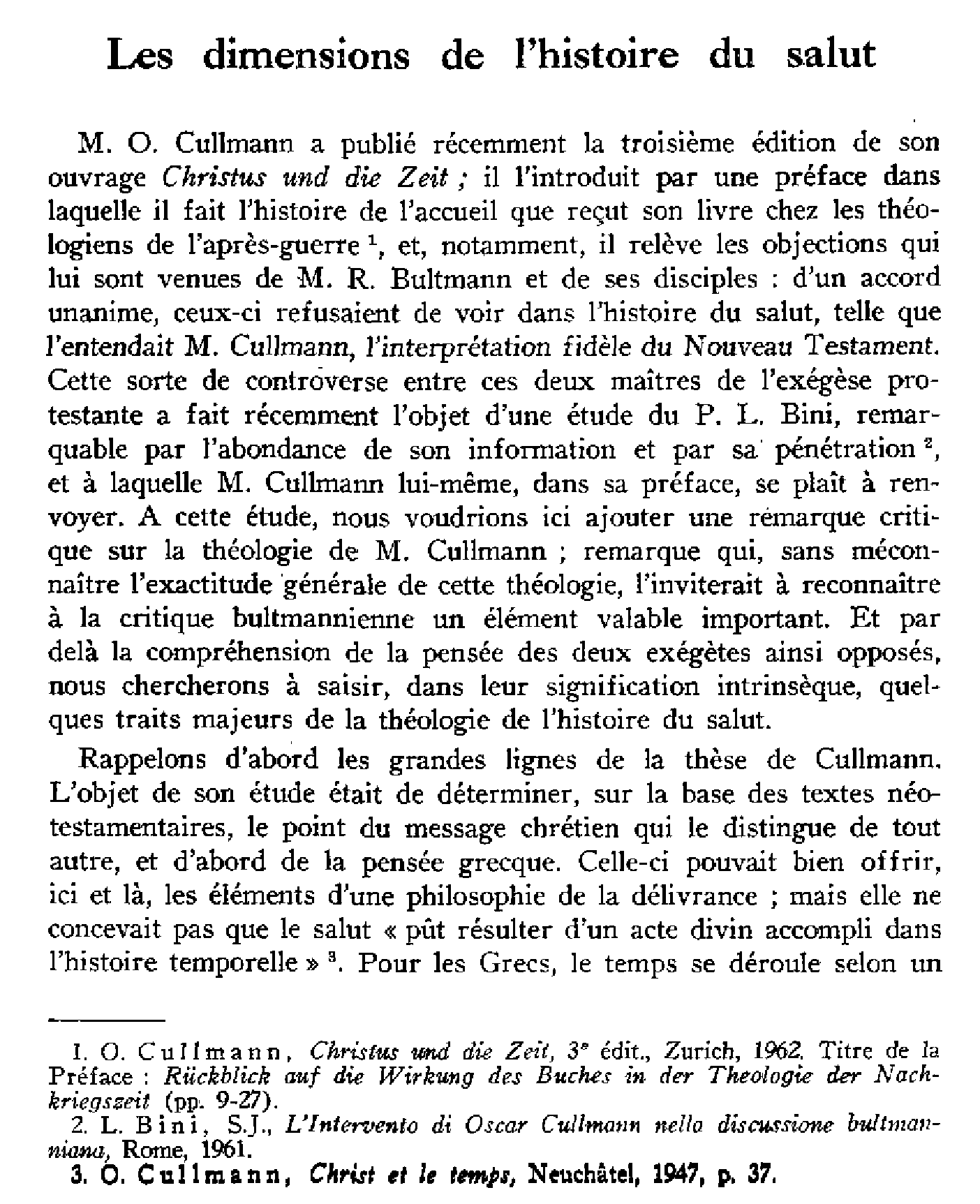 Les dimensions de l'histoire du salut